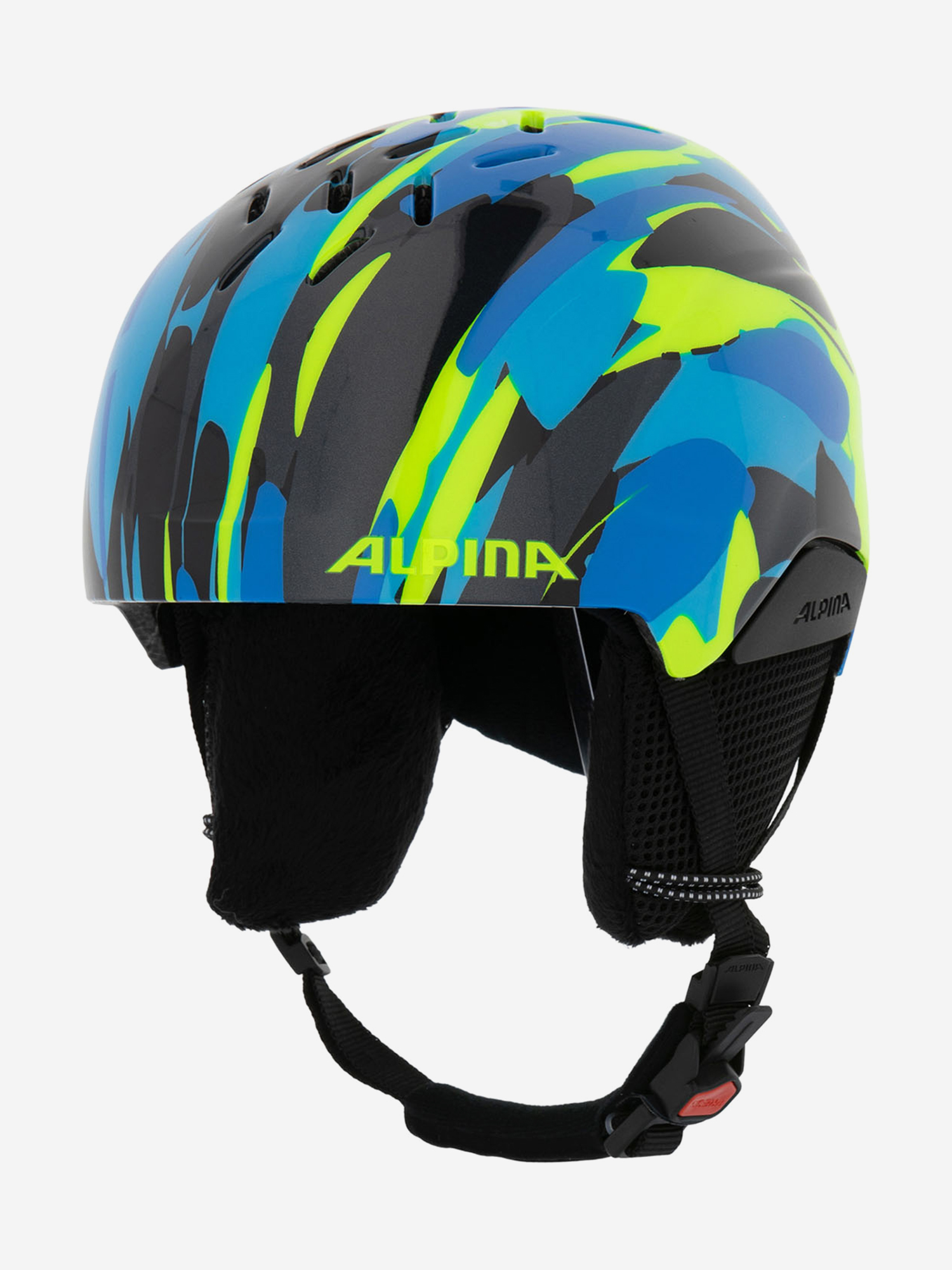 

Шлем детский ALPINA Pizi Neon-Blue/Green Gloss, Синий