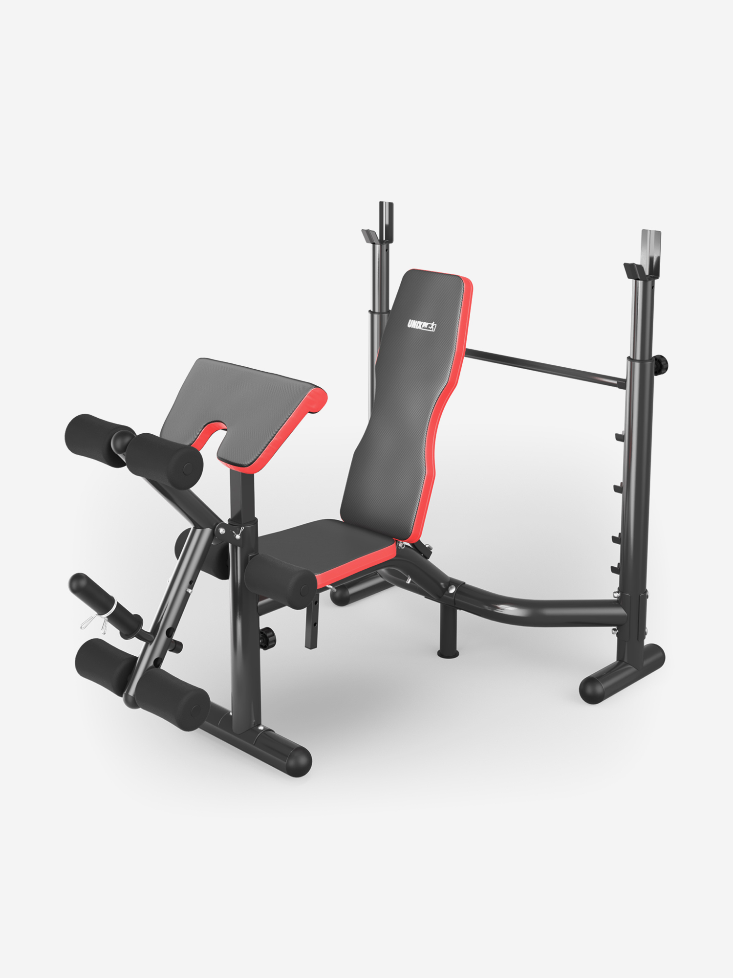 Скамья силовая со стойками UNIX Fit BENCH 135, Черный