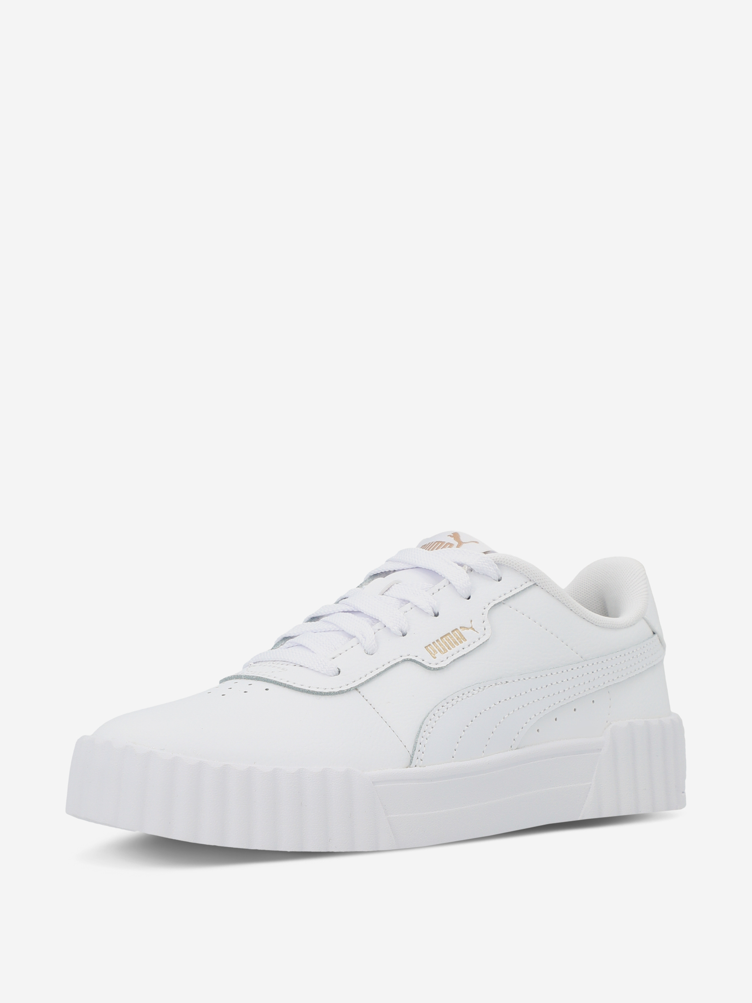 фото Кеды для девочек puma carina 3.0 jr, белый