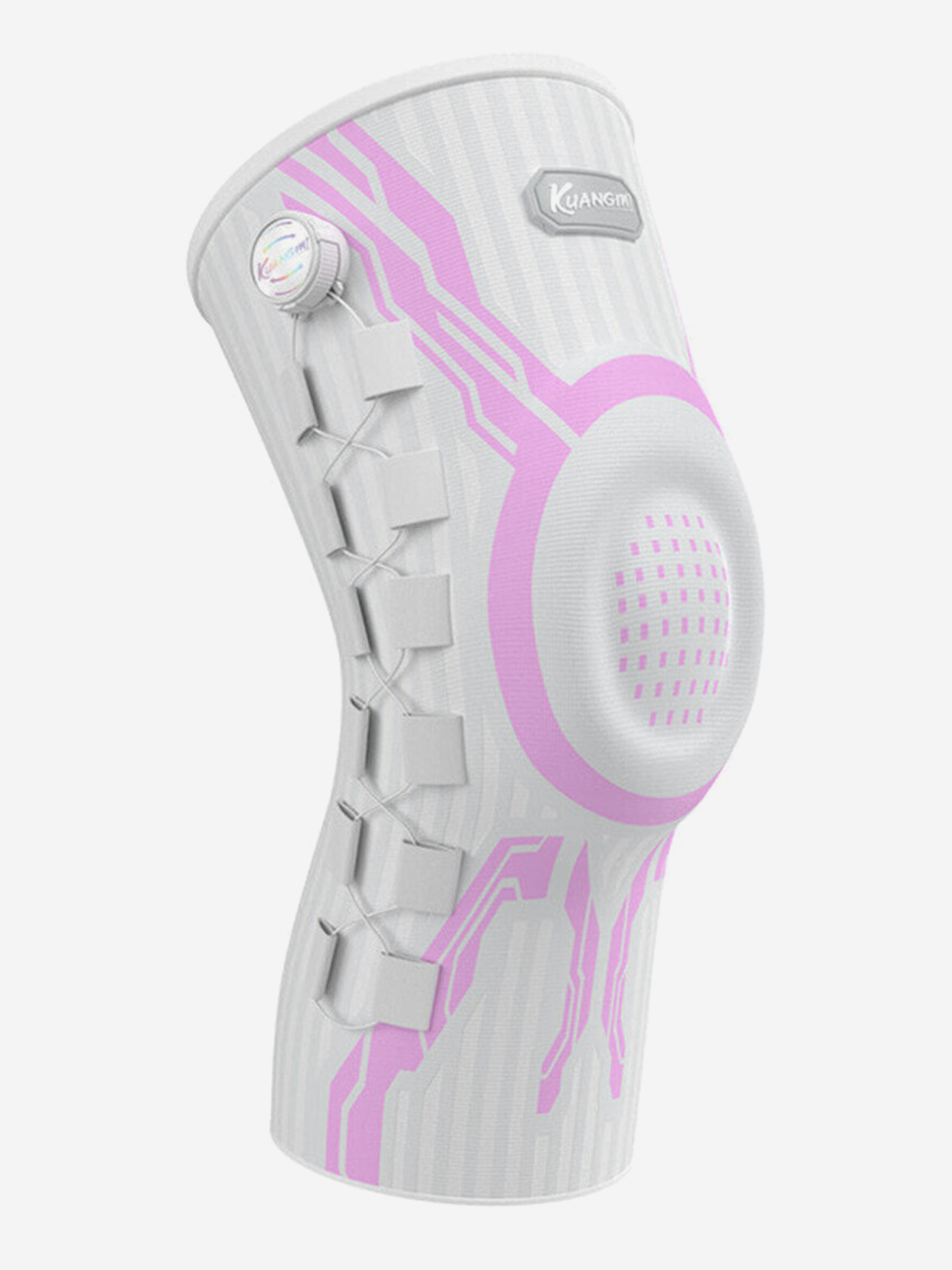 Изображение товара Наколенник Kuangmi для левой ноги, 1 шт., Белый/Сиреневый