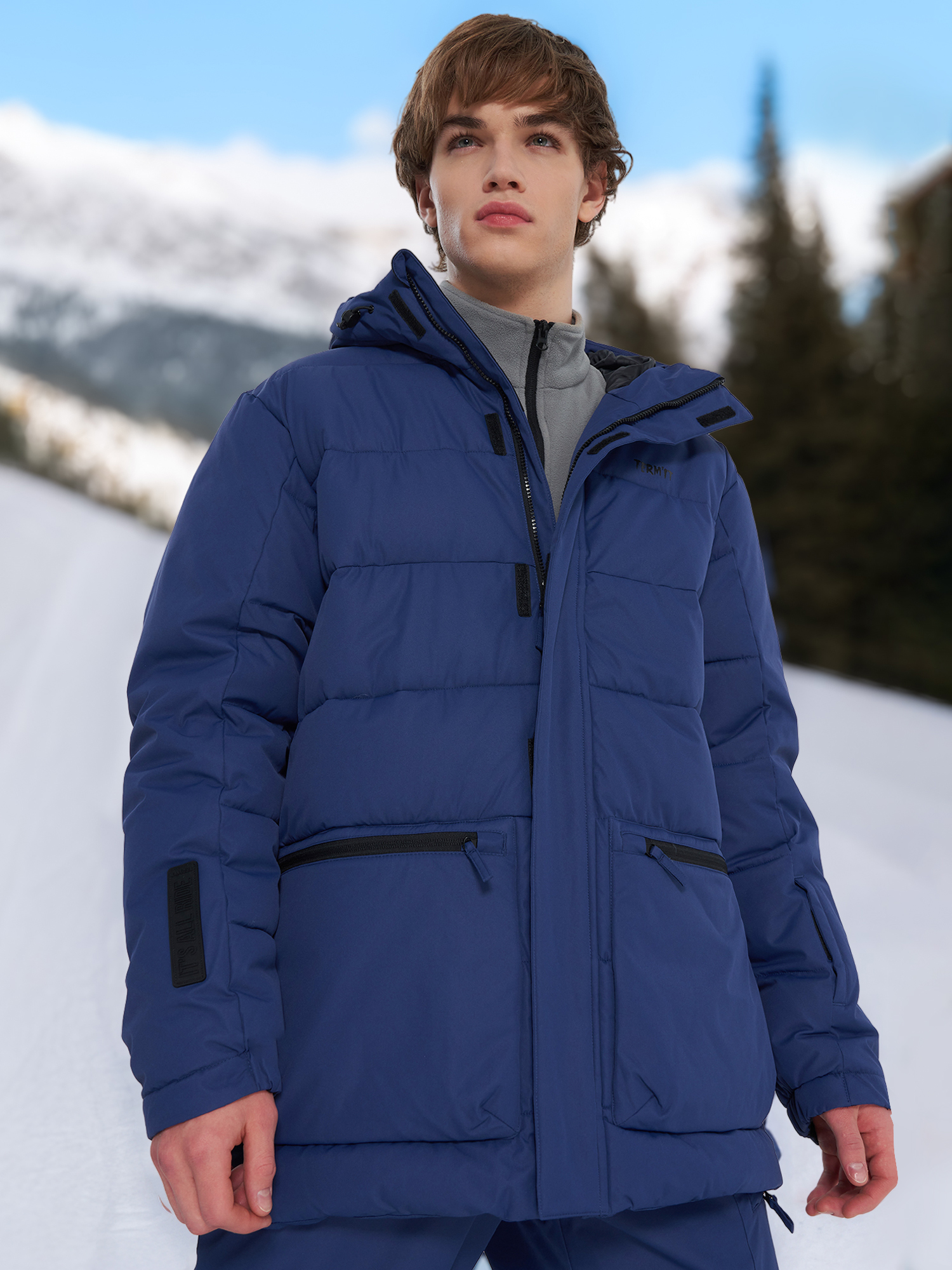 Мужской пуховик Termit, синий, арт. 25722