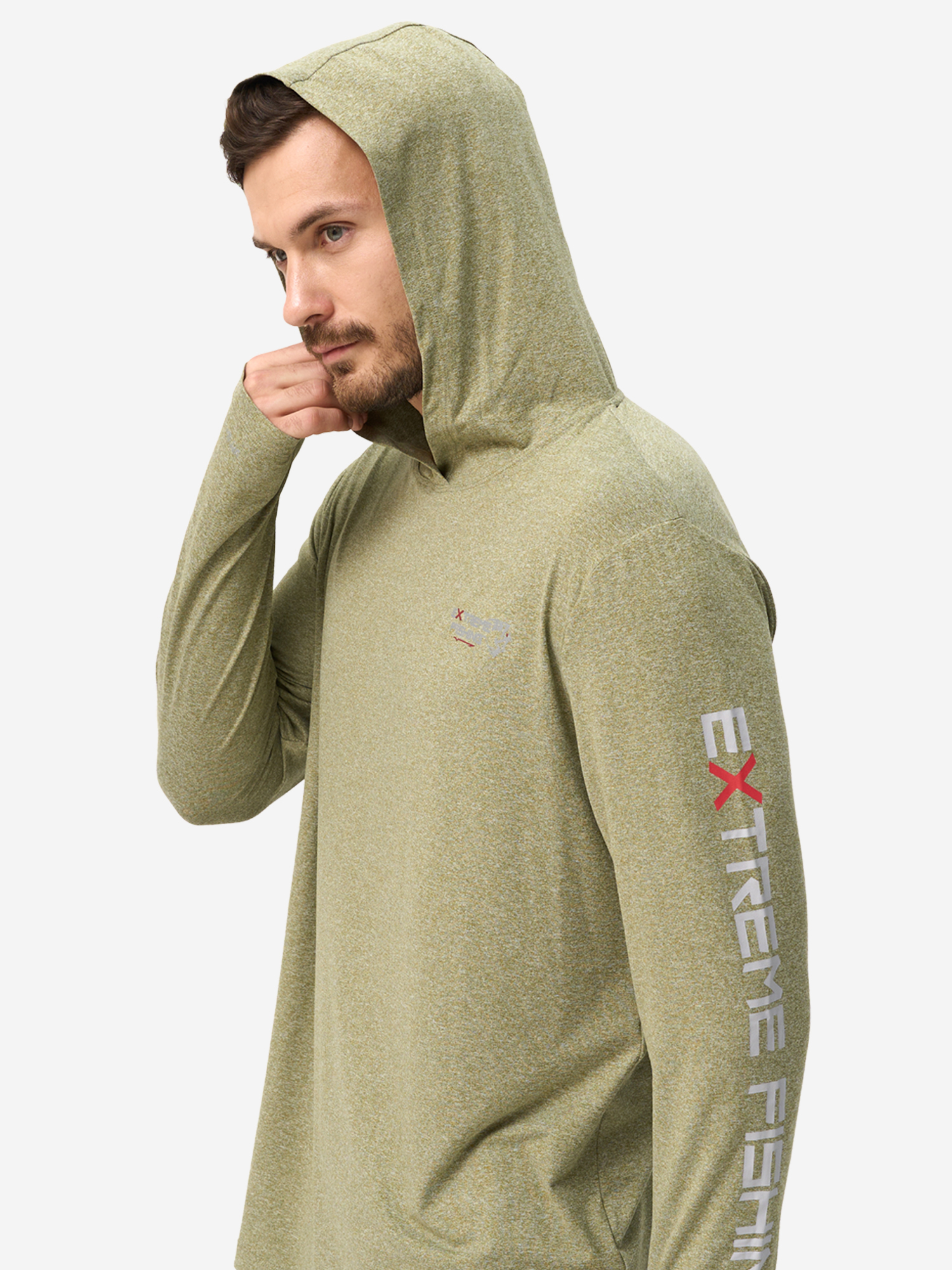 Изображение товара Мужской лонгслив Extreme Fishing с капюшоном и защитой от солнца UPF50+