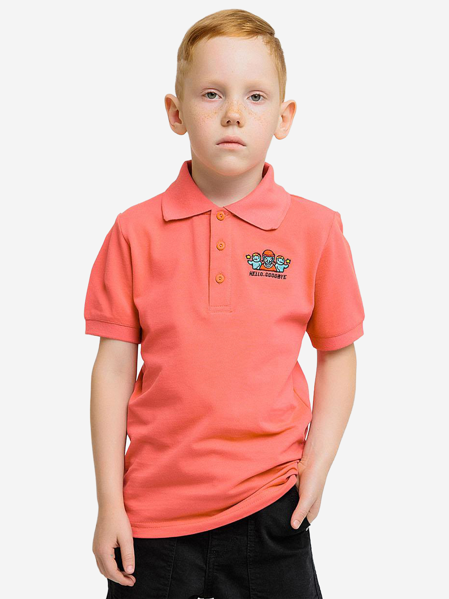 Изображение товара Футболка batik с коротким рукавом для мальчика свободного кроя из пике хлопок