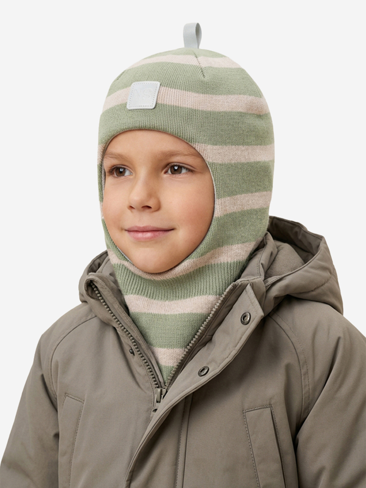 Изображение товара Шапка шлем NIKASTYLE мох беж демисезон мужская детская