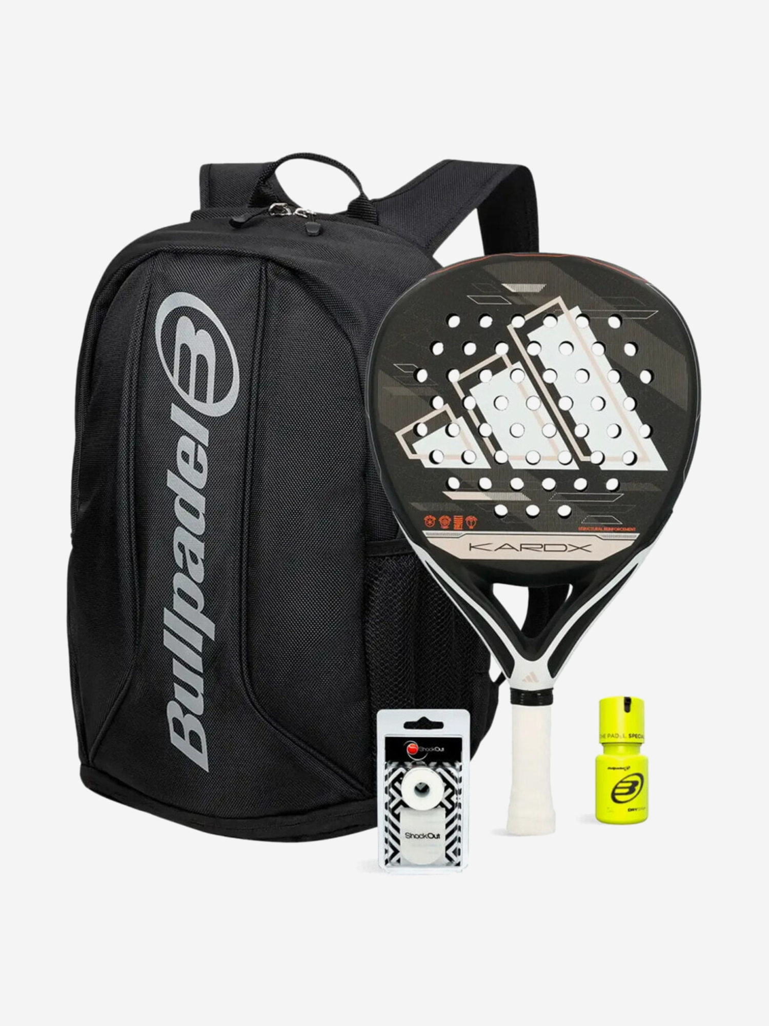 Изображение товара Комплект Adidas Kardex Bag Bullpadel Dry grip, Белый/черный