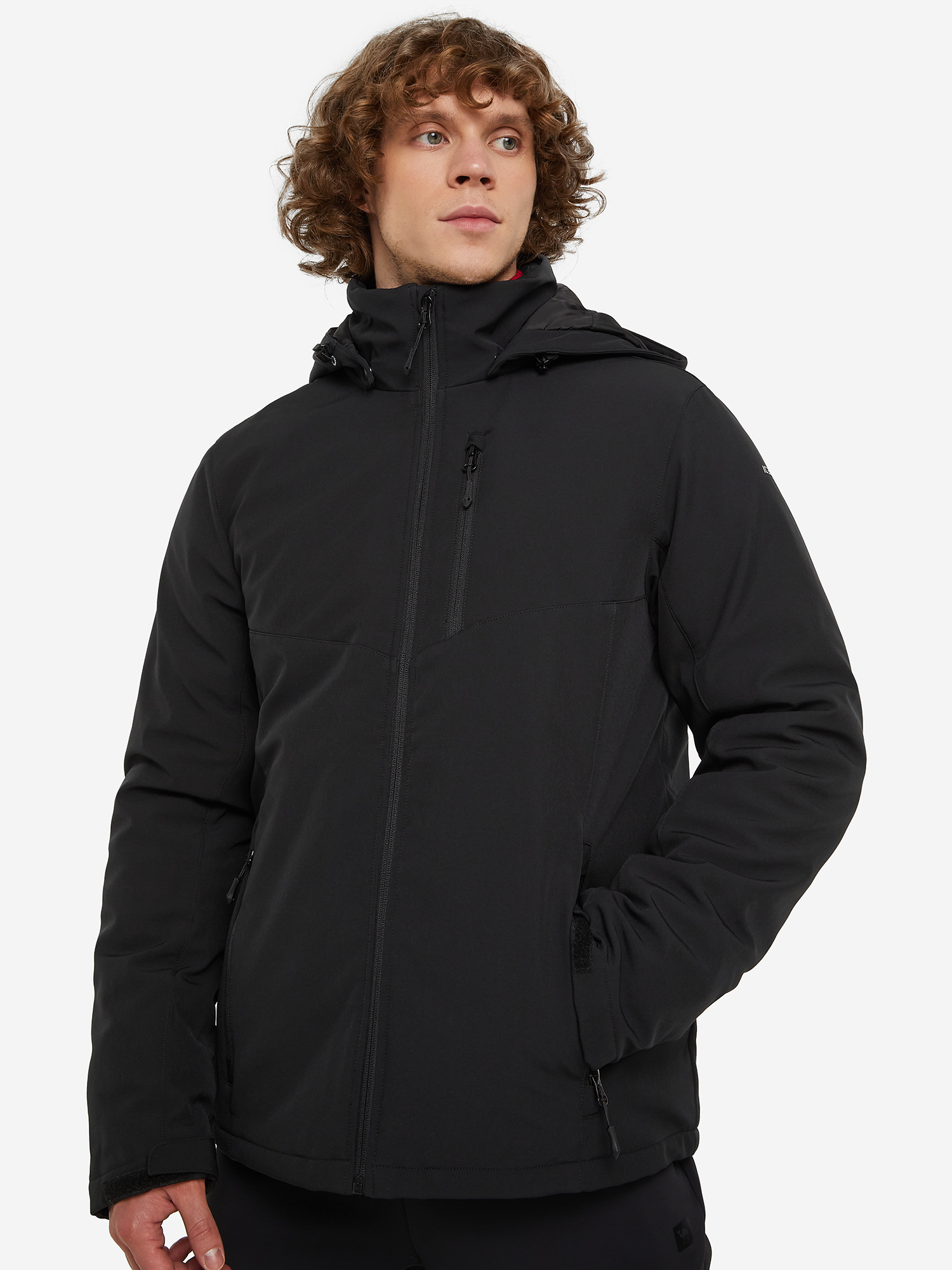 Куртка утепленная мужская IcePeak Vardaman, Черный куртка софтшелл мужская icepeak brimfield синий