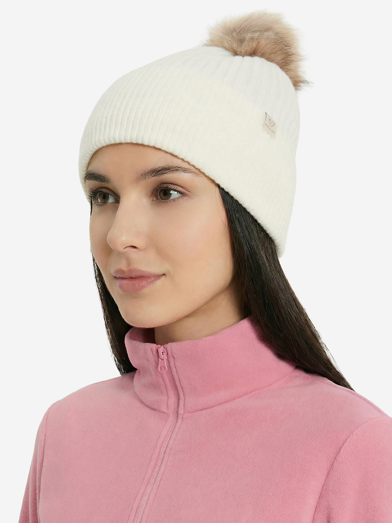Изображение товара Женская зимняя шапка Northland с искусственным мехом и отворотом