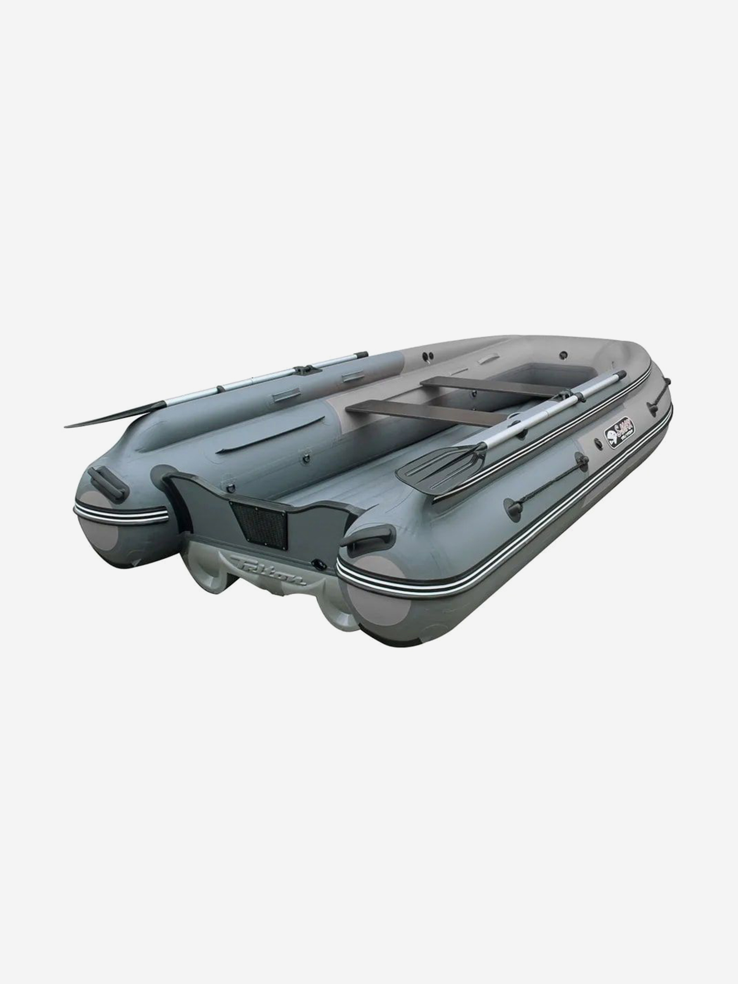 Изображение товара Лодка Reef Triton (Риф Тритон) 425 S-Max темно-серо-серая с интегрированным фальшбортом, Серый/темно-серый