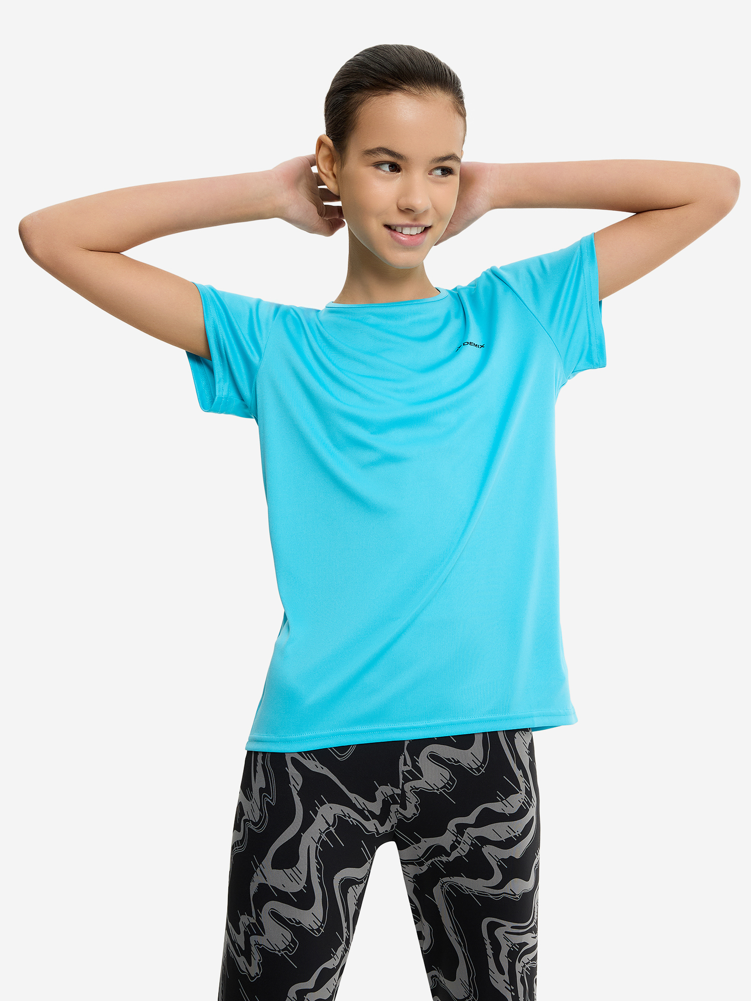 Изображение товара Футболка для девочек Demix, Ярко-голубой