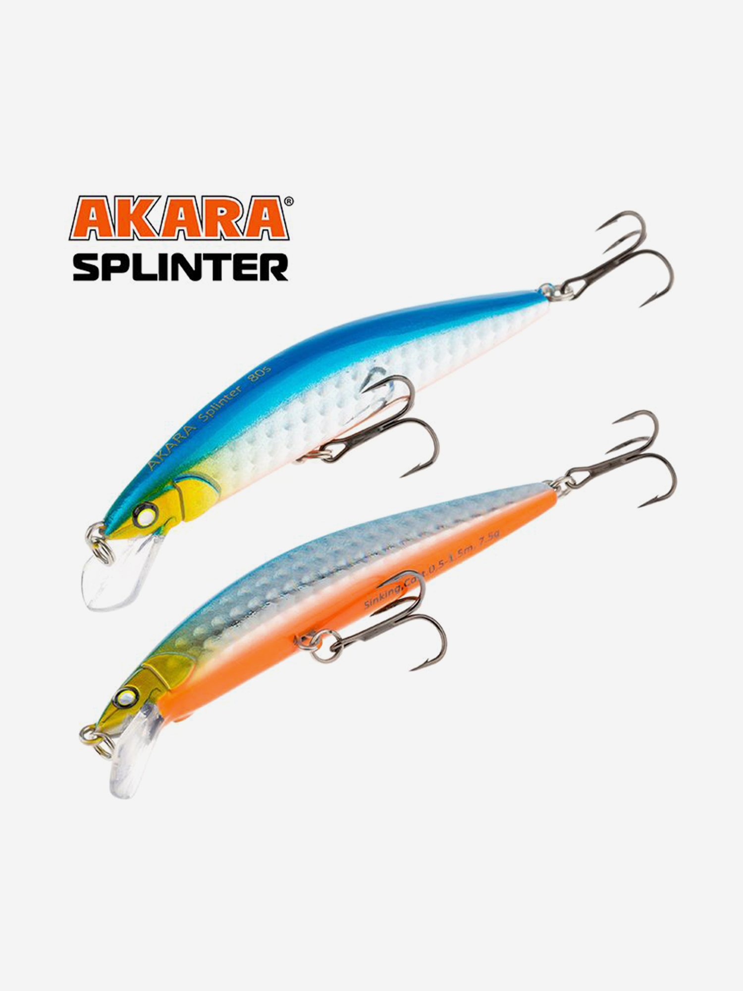 Изображение товара Воблер Akara Splinter 80S минноу тонущий для щуки, судака и окуня