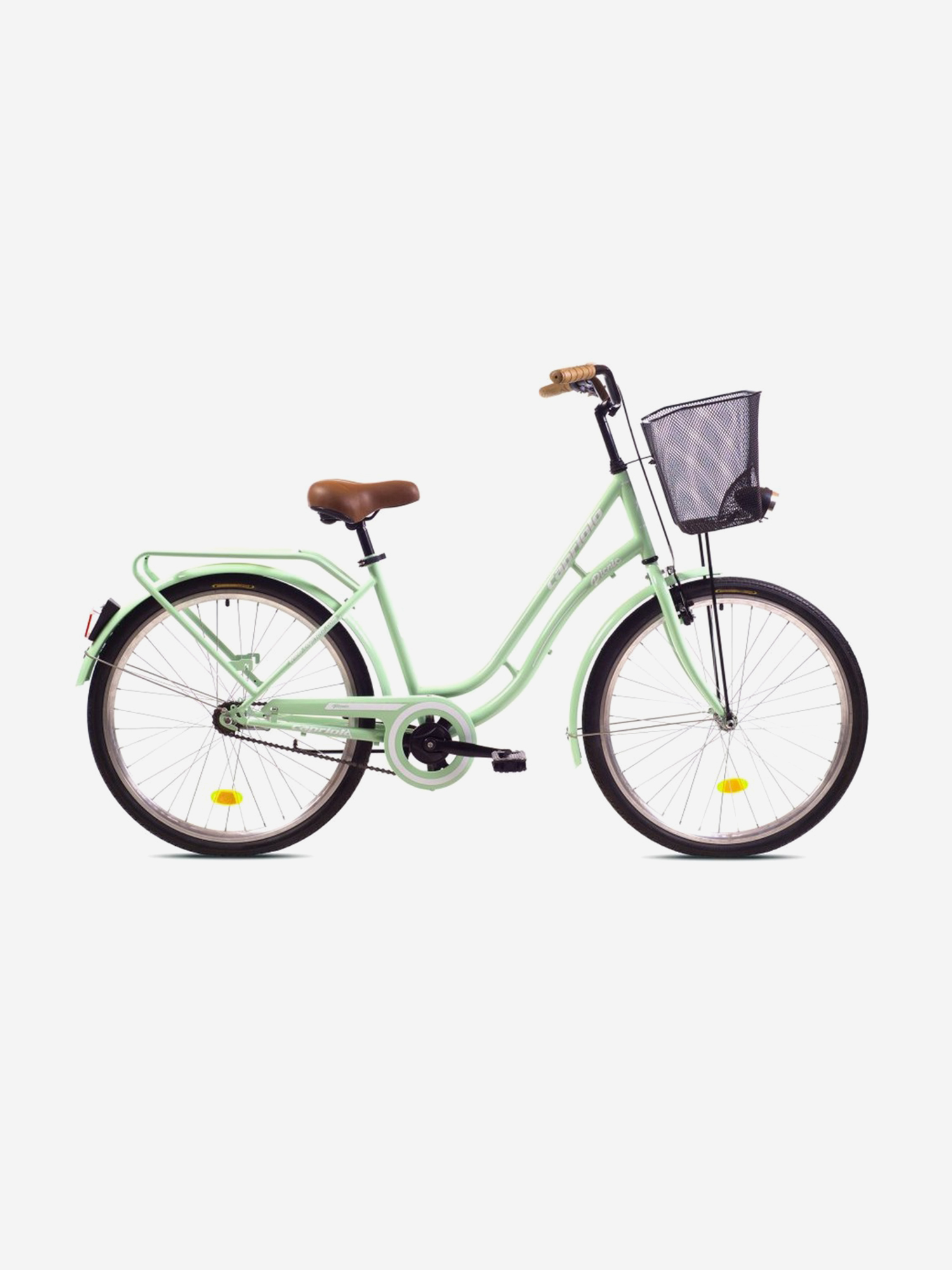

Велосипед CAPRIOLO CITY PICNIC (FIX), рама сталь , колёса 26'' (фисташковый), Зеленый