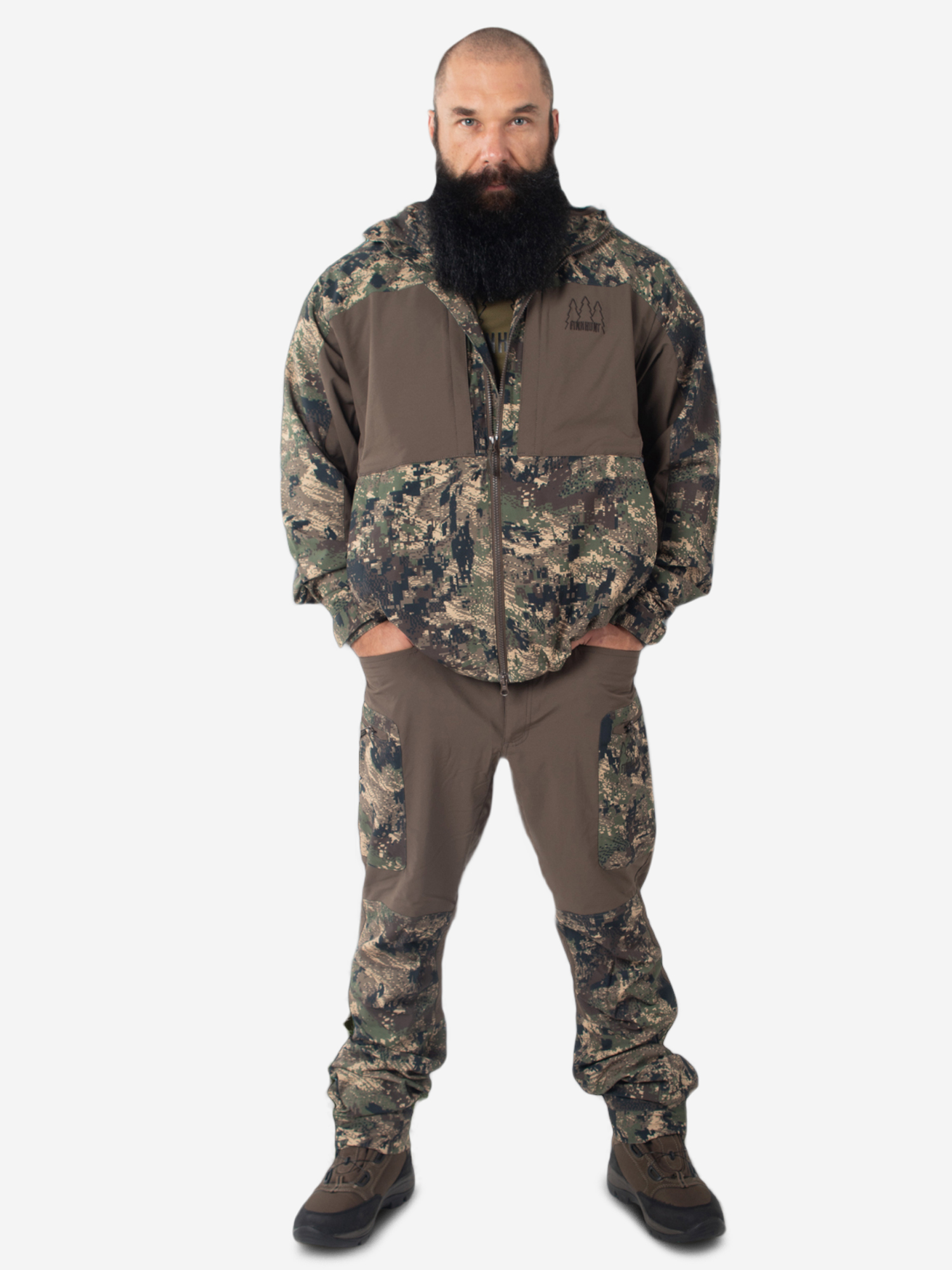 Изображение товара Мужской охотничий костюм FINNHUNT Thin Forest Camo Хаки лето и демисезон