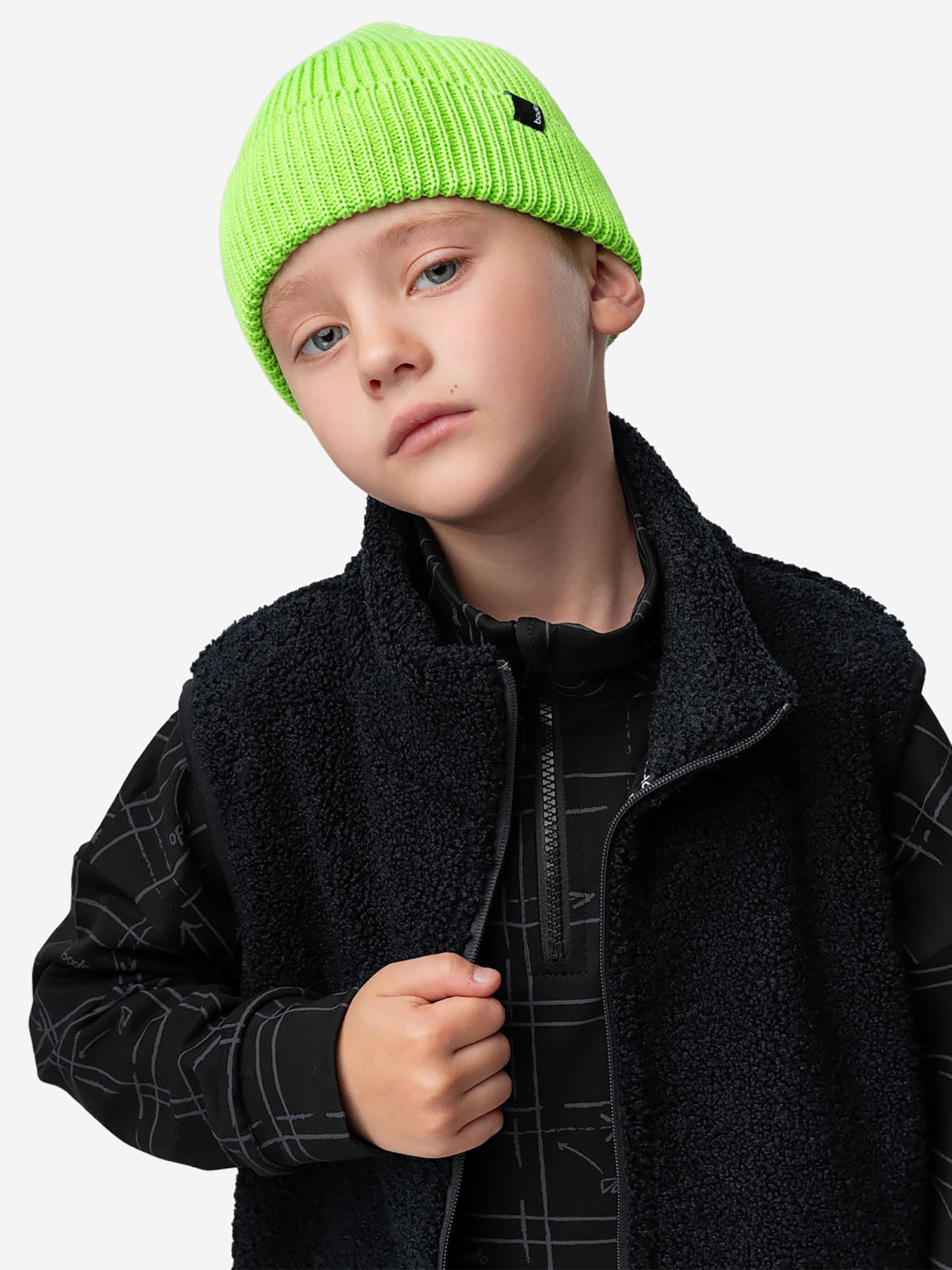 Изображение товара Вязаная шапка bodo, Салатовый