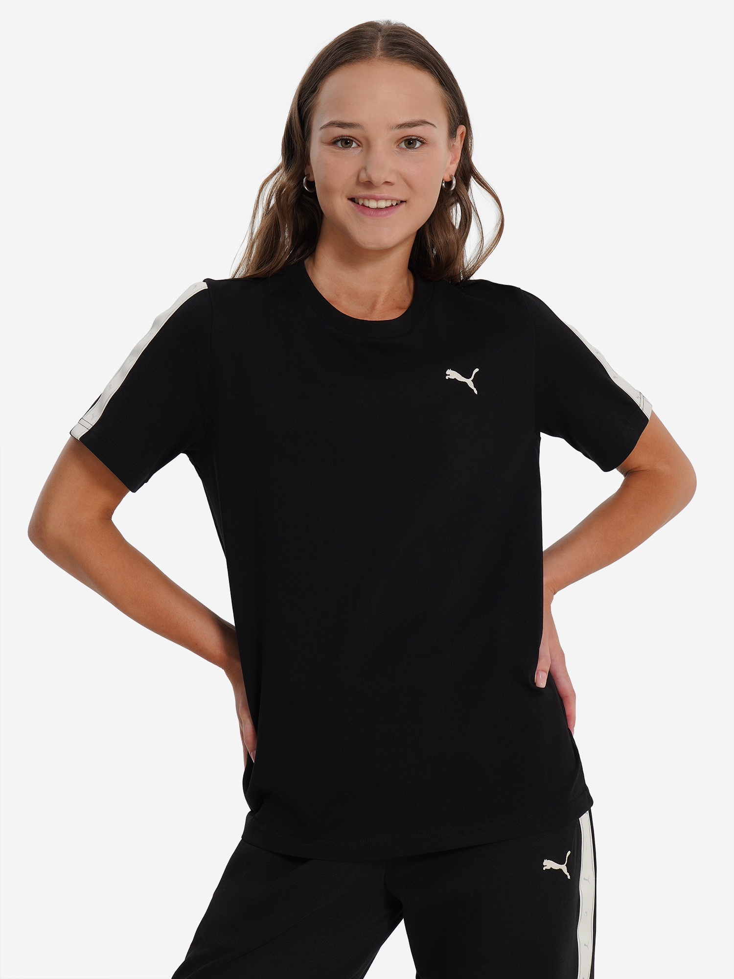 

Футболка для девочек PUMA Tape, Черный