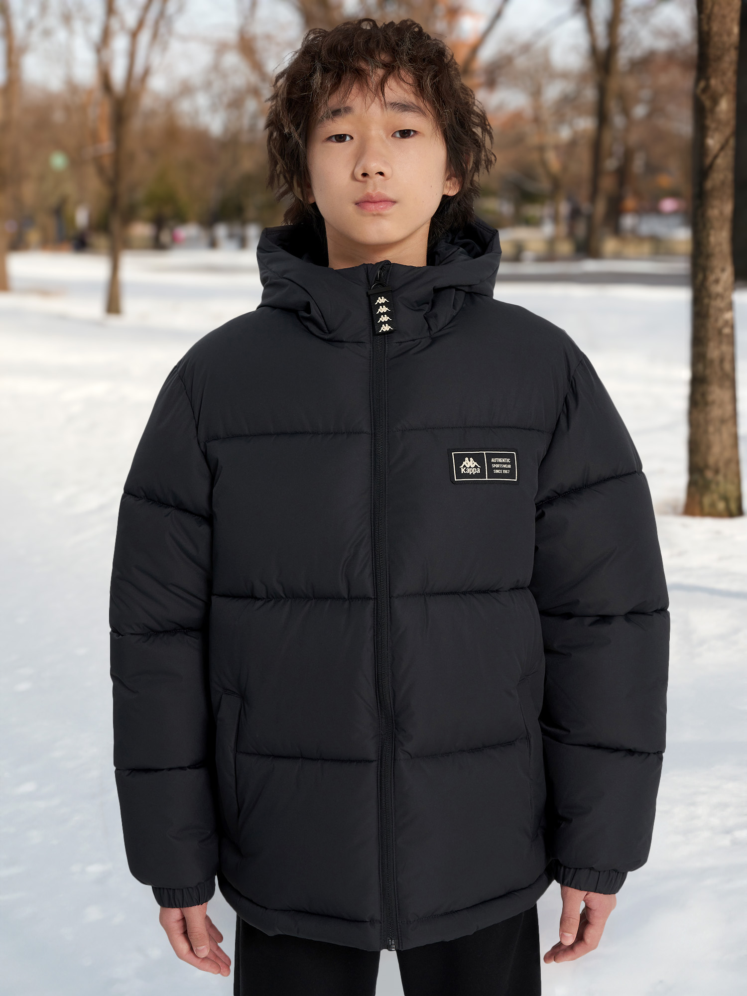 Пуховик для мальчиков Kappa, черный, арт. 25139