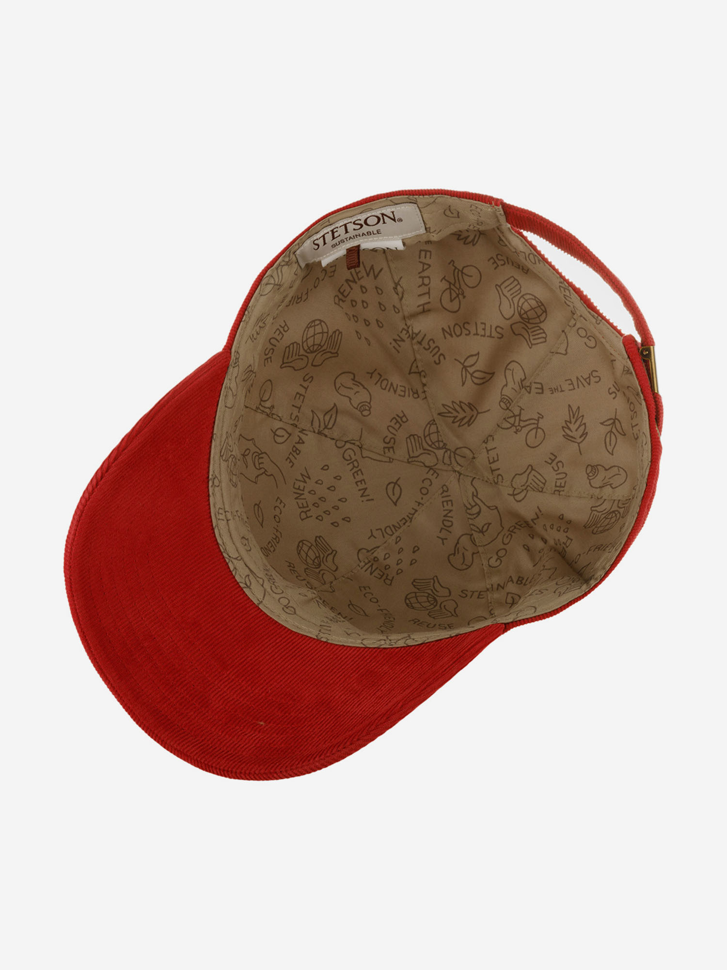 Бейсболка STETSON 7721147 BASEBALL CAP SUSTAINABLE CORDUROY (красный), Красный 02-831XDOXS9Z-18, размер Без размера - фото 4