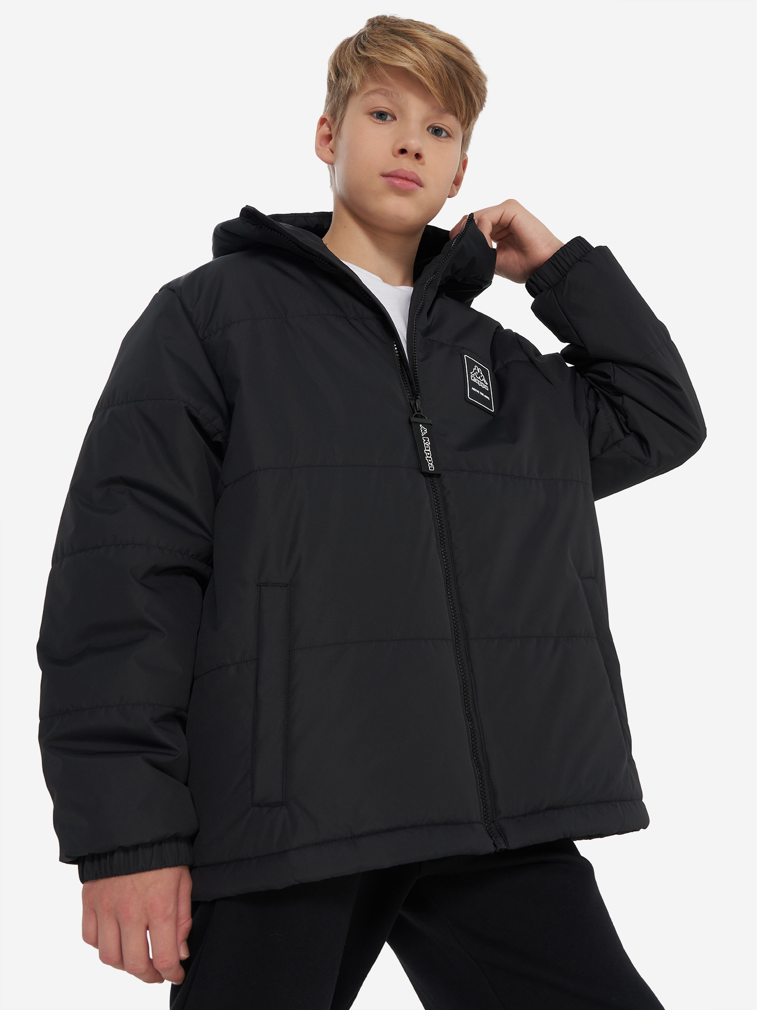 Куртка утепленная Kappa для мальчиков, черный, арт. 142393KAP-B2