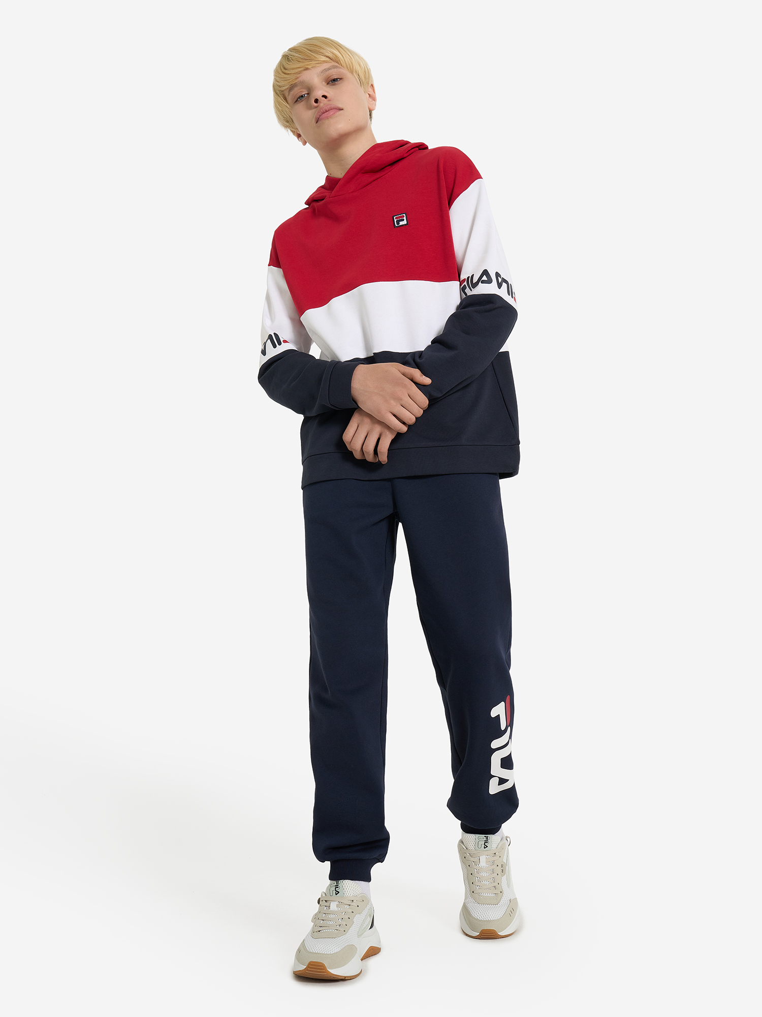 фото Худи для мальчиков fila, красный