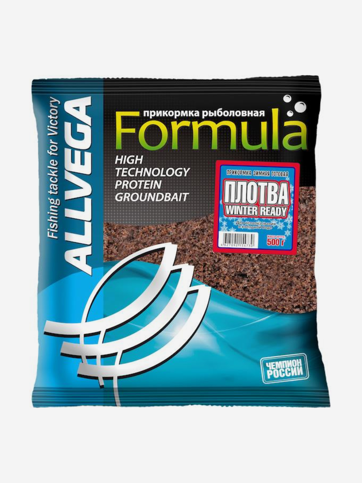 

Прикормка зимняя готовая ALLVEGA "Formula Winter Ready" 0,5кг (ПЛОТВА) 5 пакетов по 0,5 кг, Коричневый