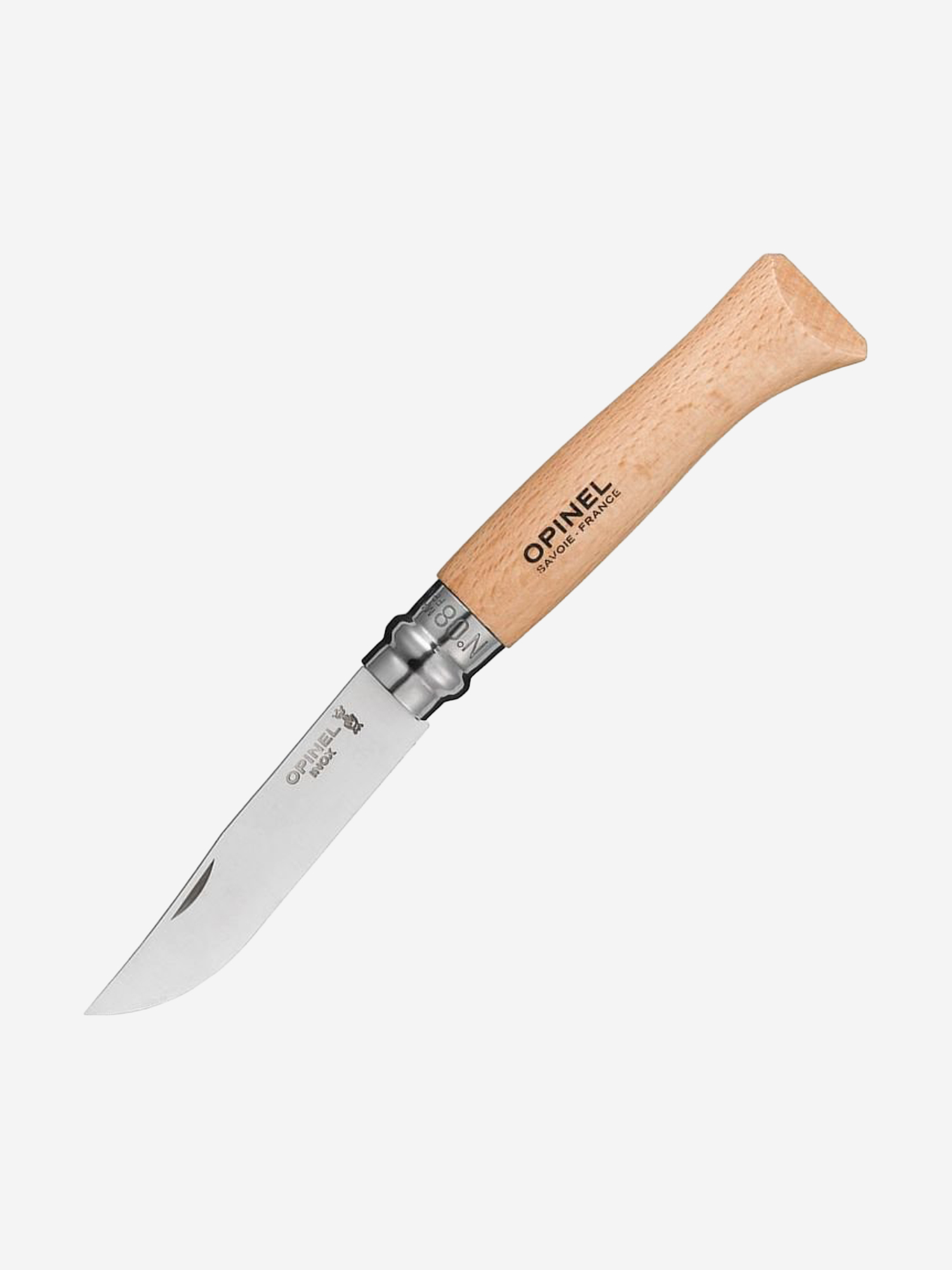 Изображение товара Нож Opinel №8, нержавеющая сталь, рукоять из бука, блистер, 000405