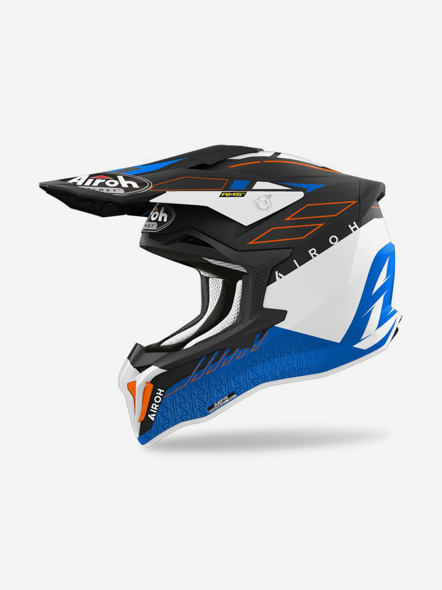 

Мотошлем кроссовый взрослый Airoh STRYCKER SKIN Blue Matt, Черный