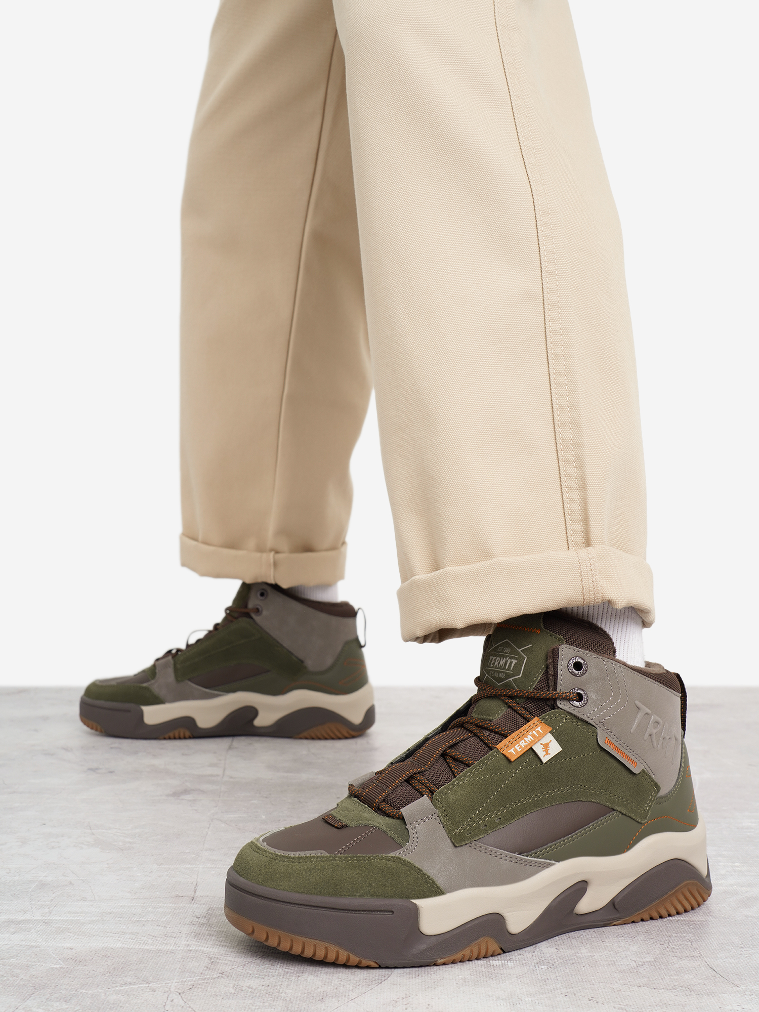 Изображение товара Кеды утепленные мужские Termit Jumble Next Cl, Коричневый/зеленый