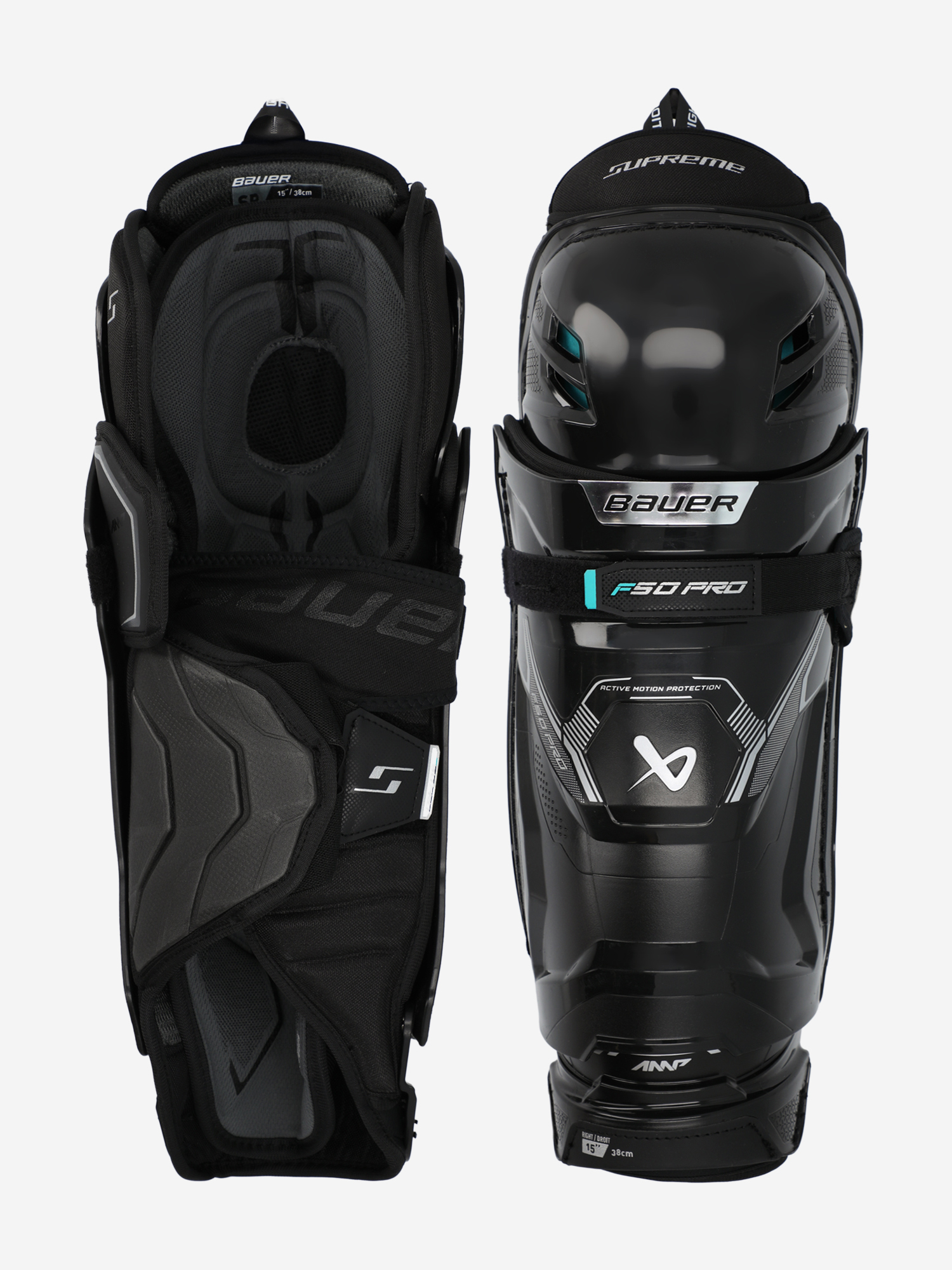 Щитки хоккейные Bauer Supreme F50 Pro SR, Черный