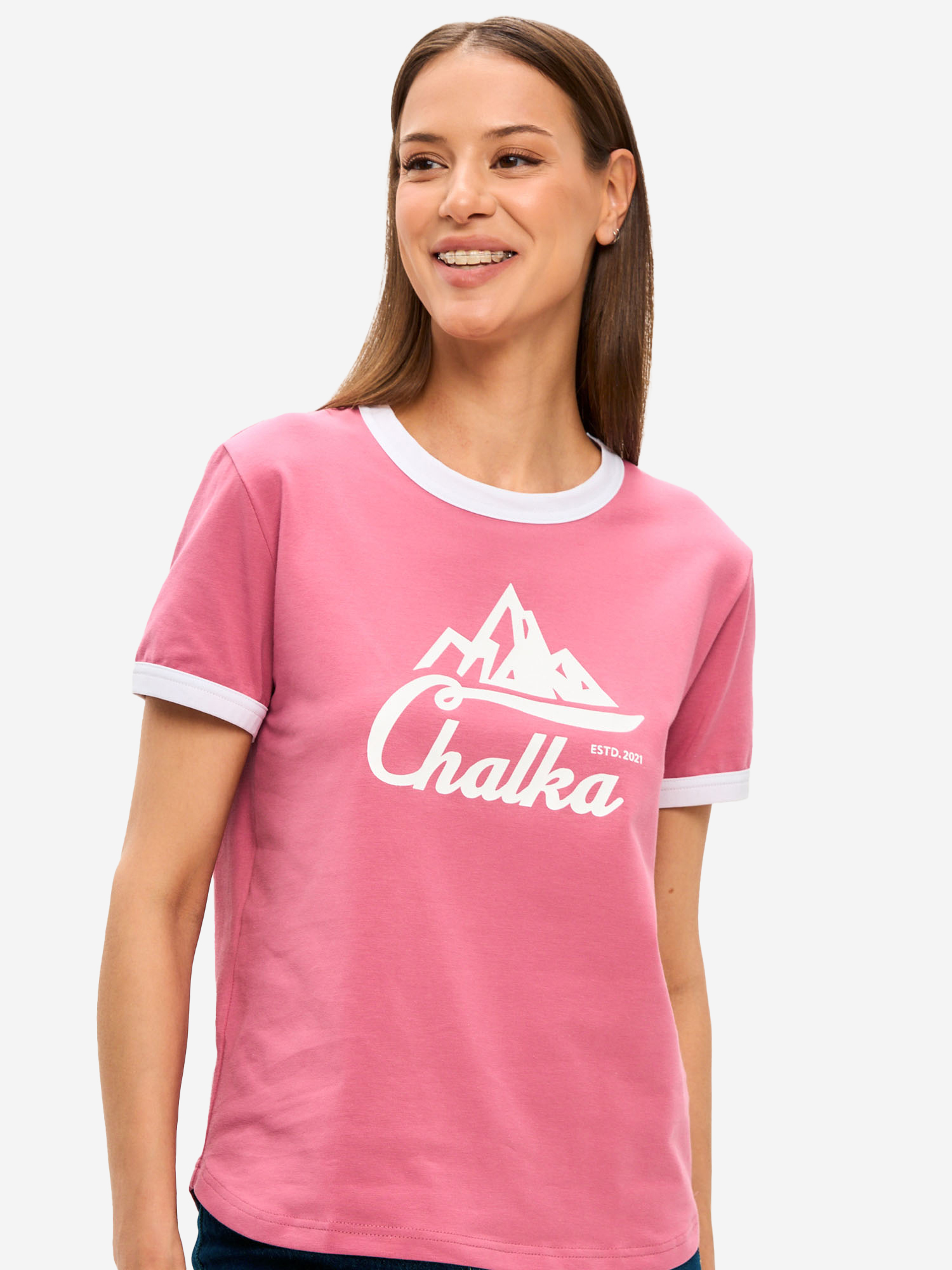 Футболка женская туристическая Chalka, Розовый