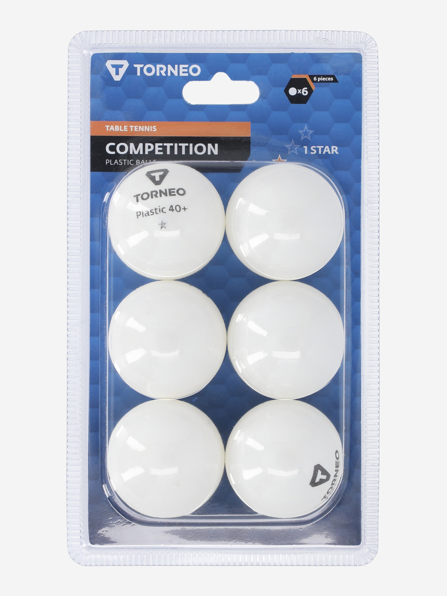 Мячи для настольного тенниса Torneo 6 шт Белый 299₽