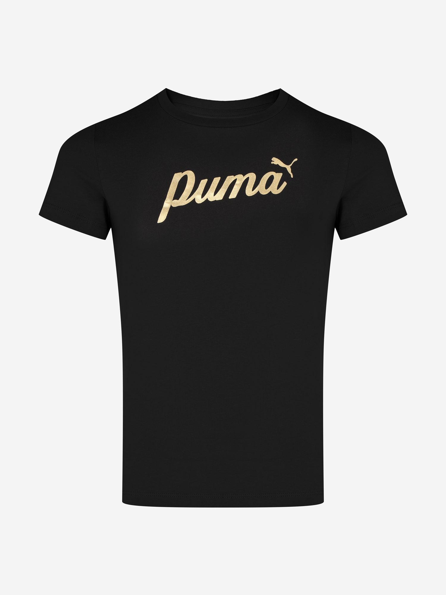 фото Футболка для девочек puma ess+ script metallic, черный