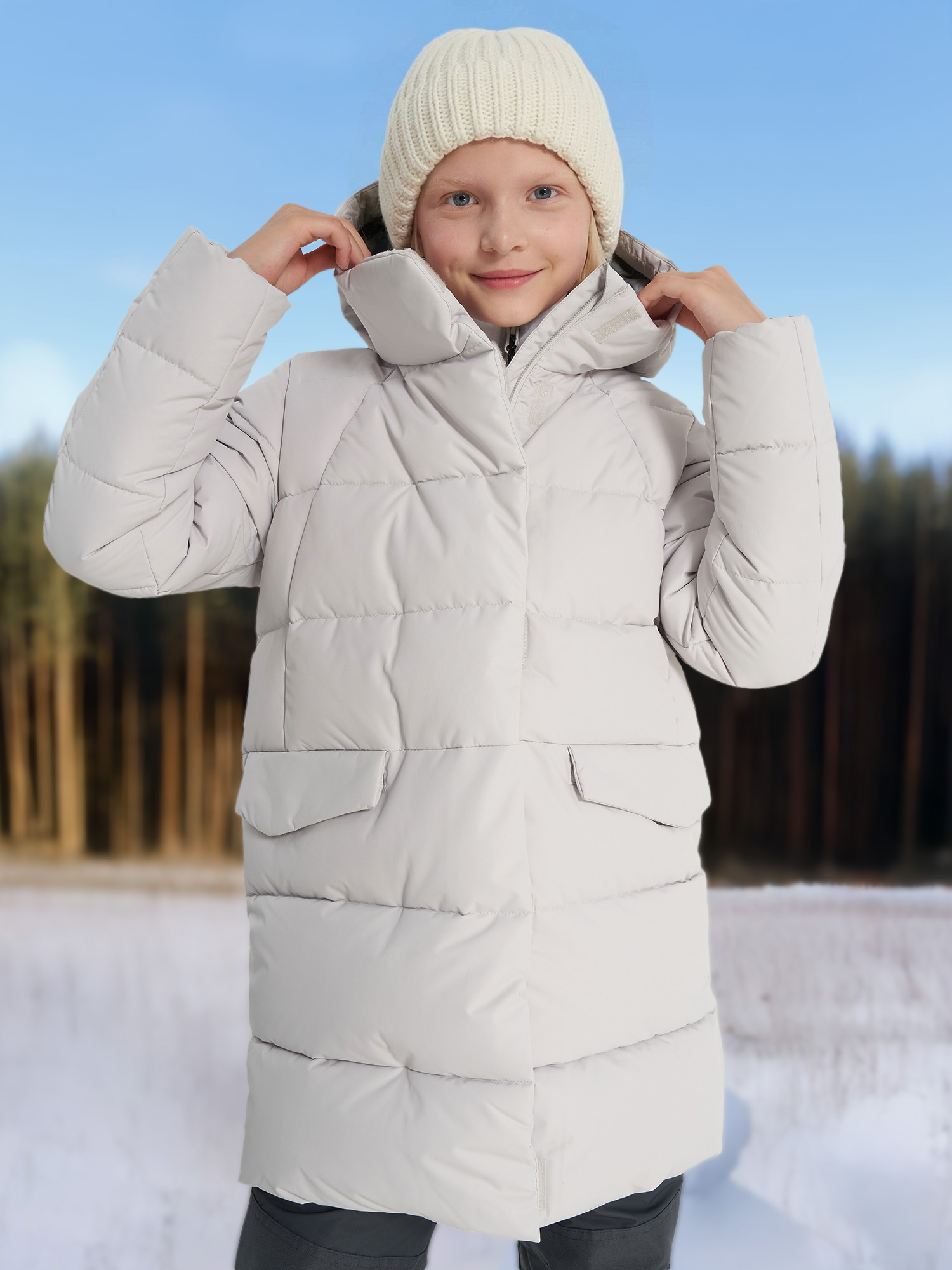 Изображение товара Пуховик для девочек Outventure, Серый