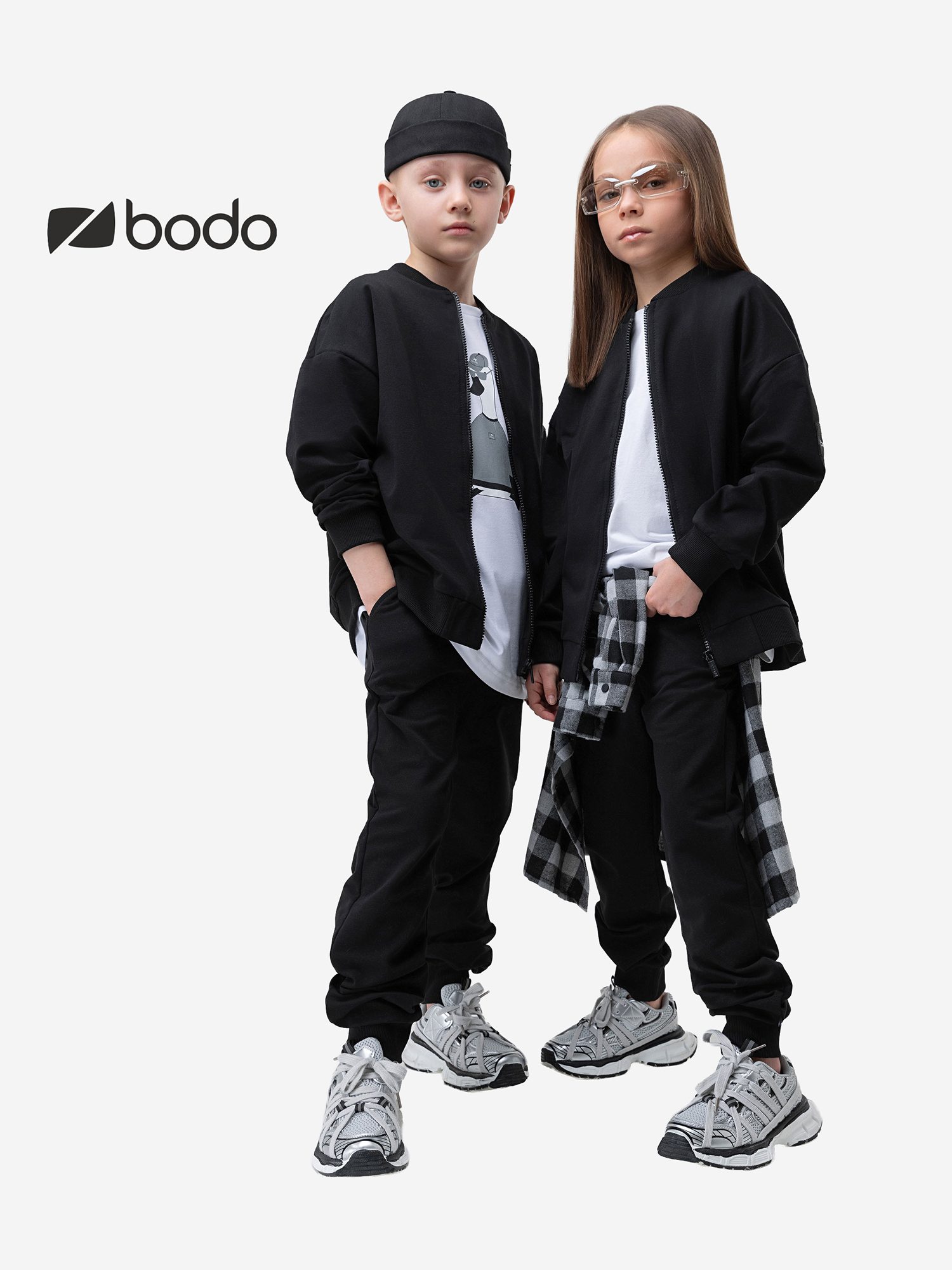 Изображение товара Спортивный зимний костюм для мальчиков bodo, флис, черный, активный отдых