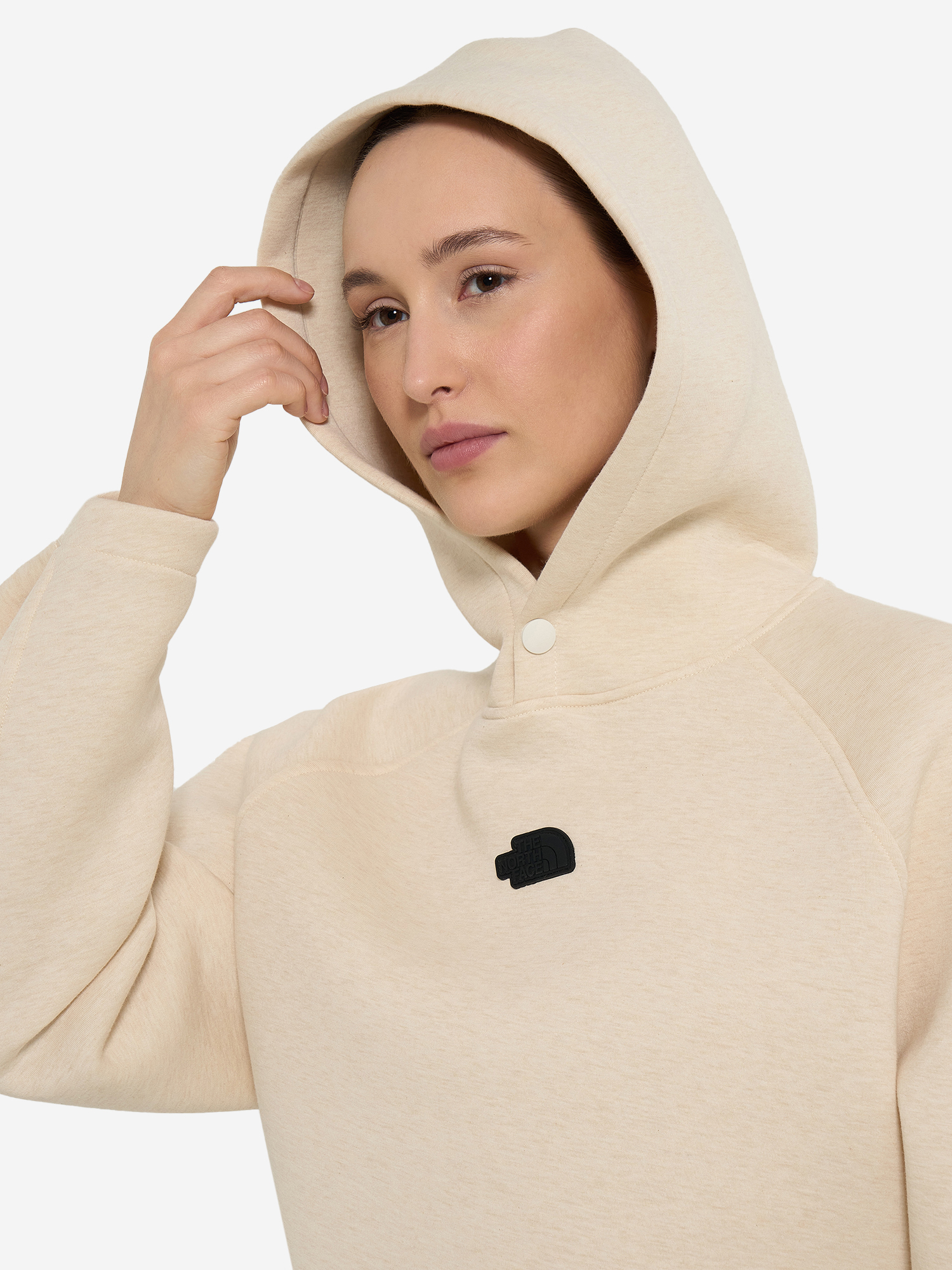 фото Худи женское the north face relaxed, бежевый