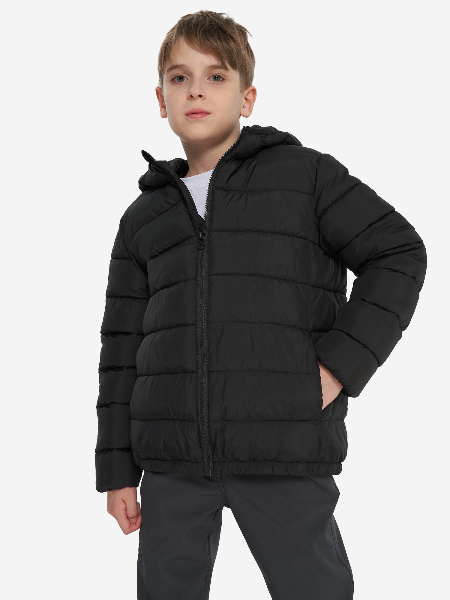 Пуховик для мальчиков GSD, черный, арт. 34605