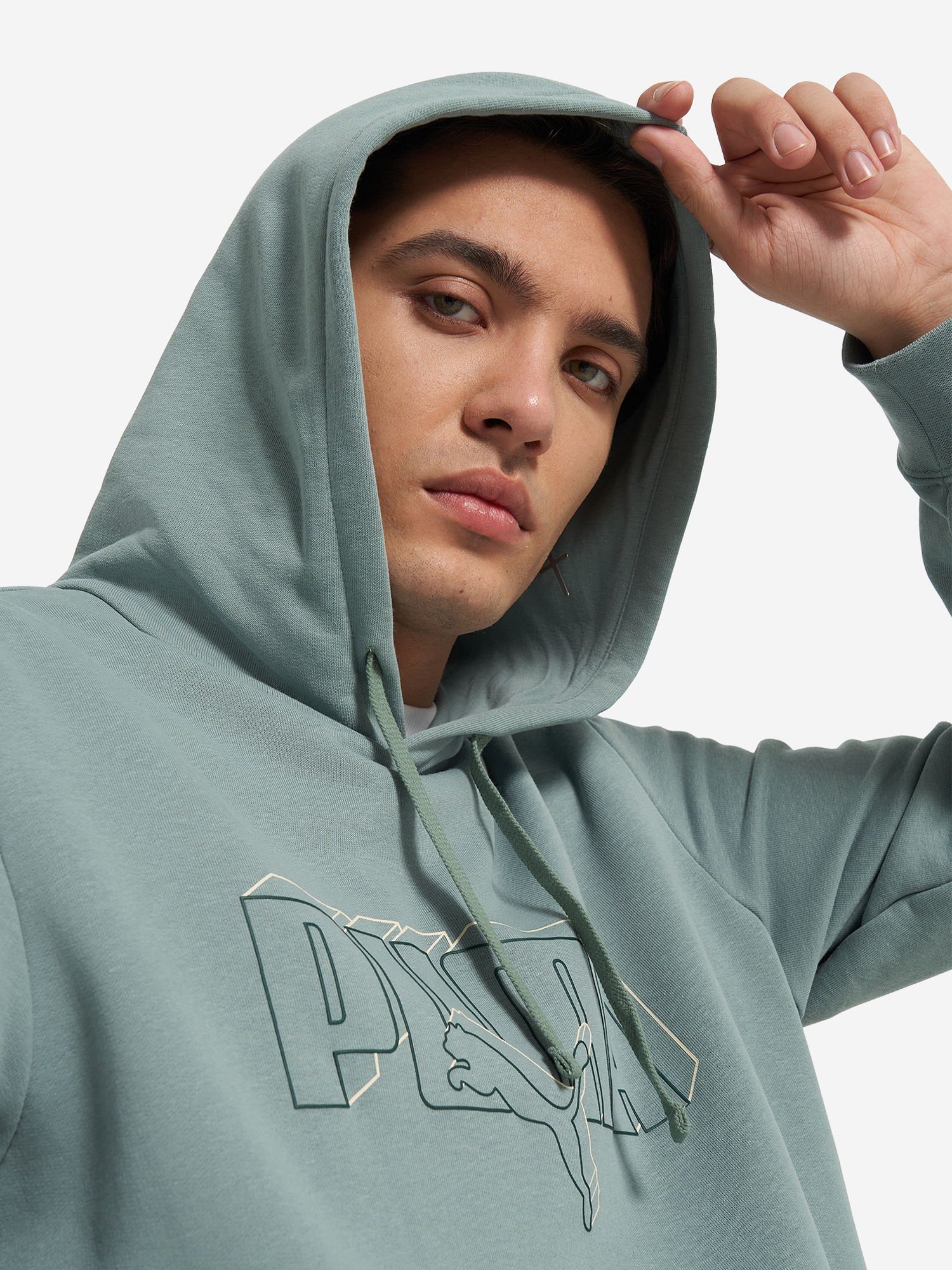 Худи мужское PUMA, Зеленый 5