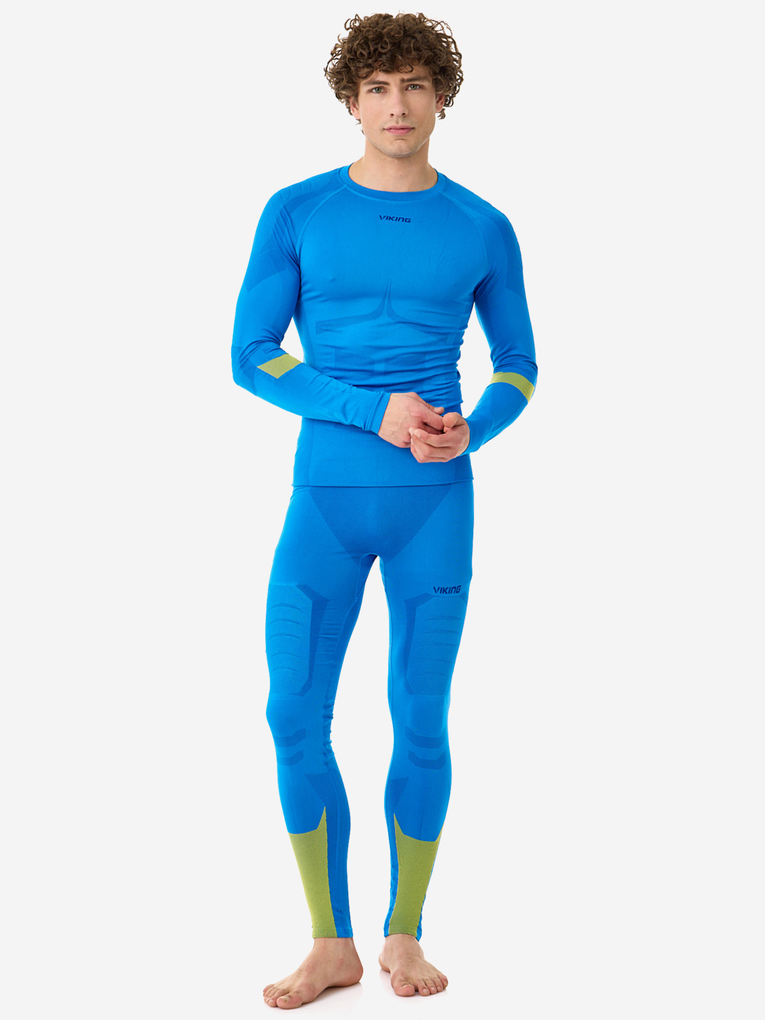 

Комплект термобелья VIKING Volcanic Man set Blue/Yellow, Голубой