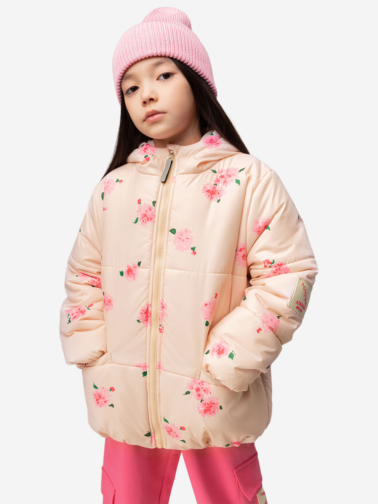 Изображение товара Куртка утепленная для девочек bodo экрю демисезонная с синтетическим утеплителем