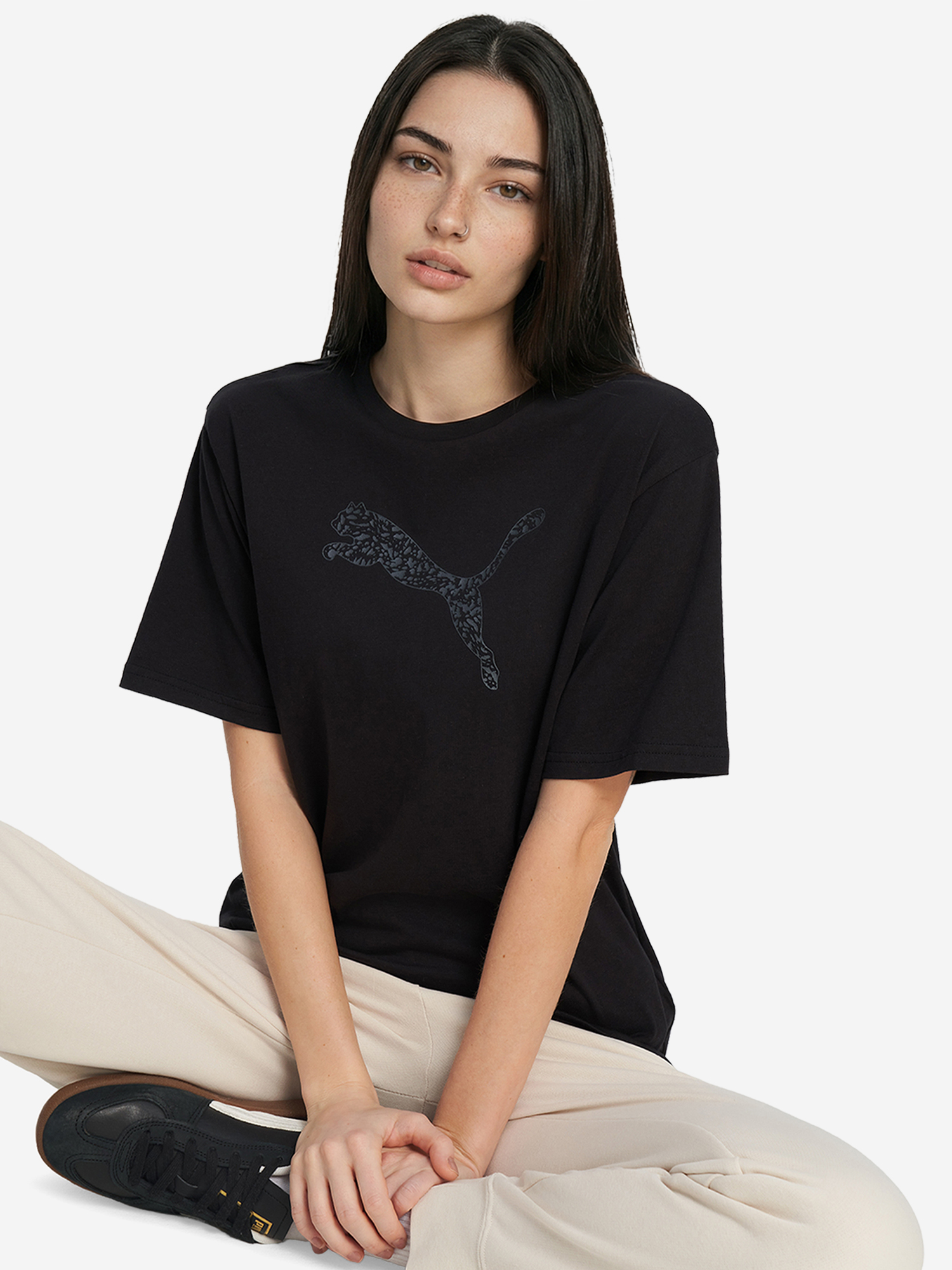 Изображение товара Женская футболка PUMA с принтом и свободным покроем