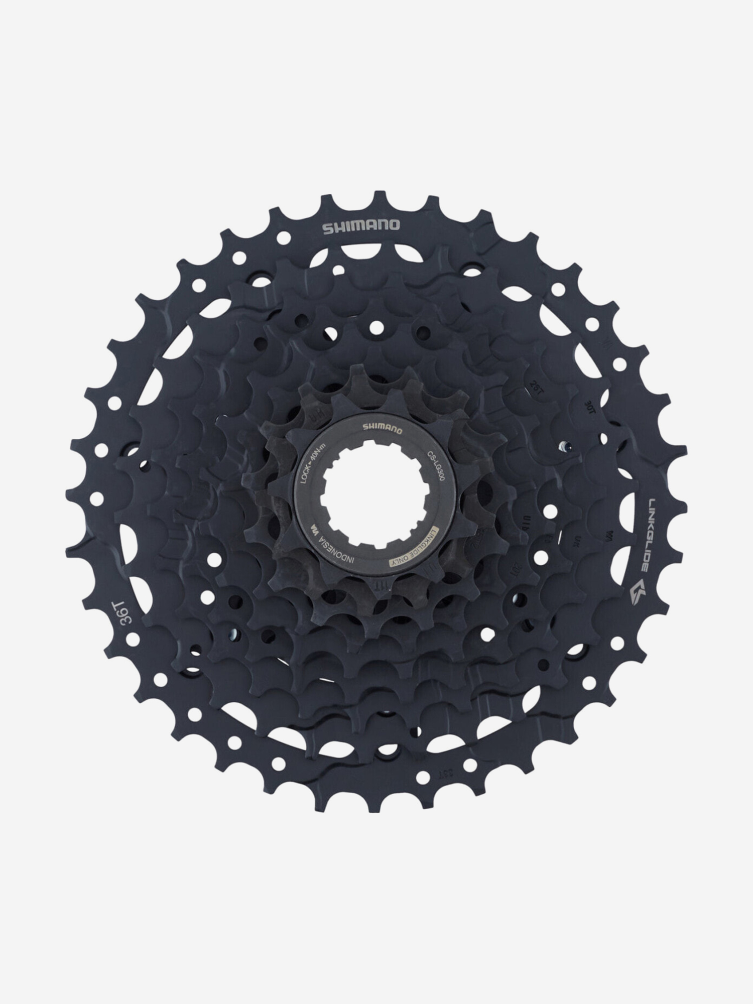 Изображение товара Кассета велосипедная Shimano CS-LG300-9 Linkglide 11-36T, 9 скоростей
