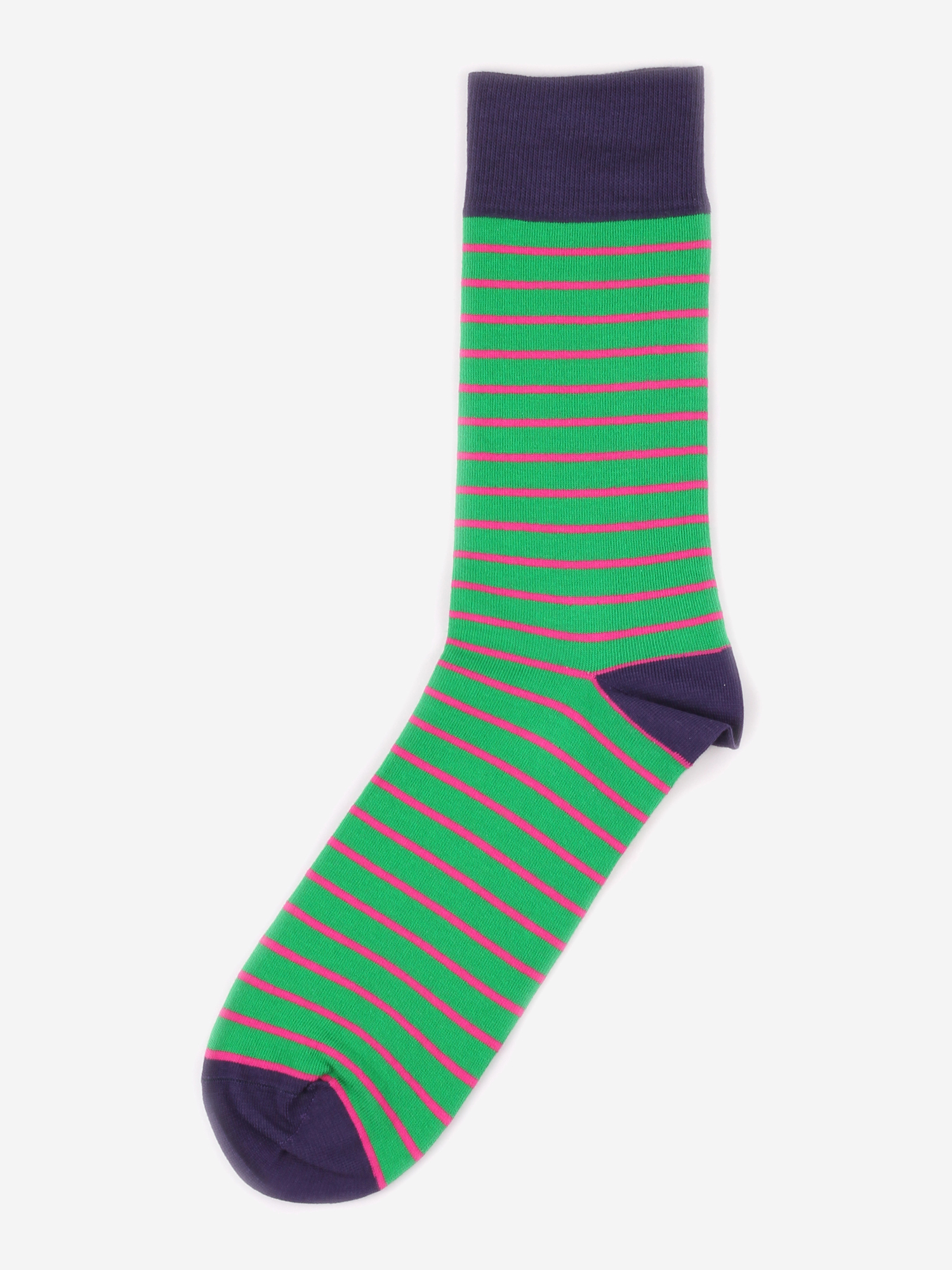 Дизайнерские носки Burning Heels - Horizontal Stripes - Green, Зеленый