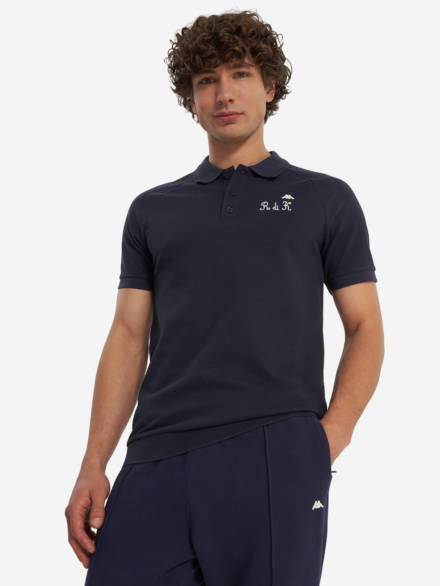 Поло Robe di Kappa, синий, арт. 32707