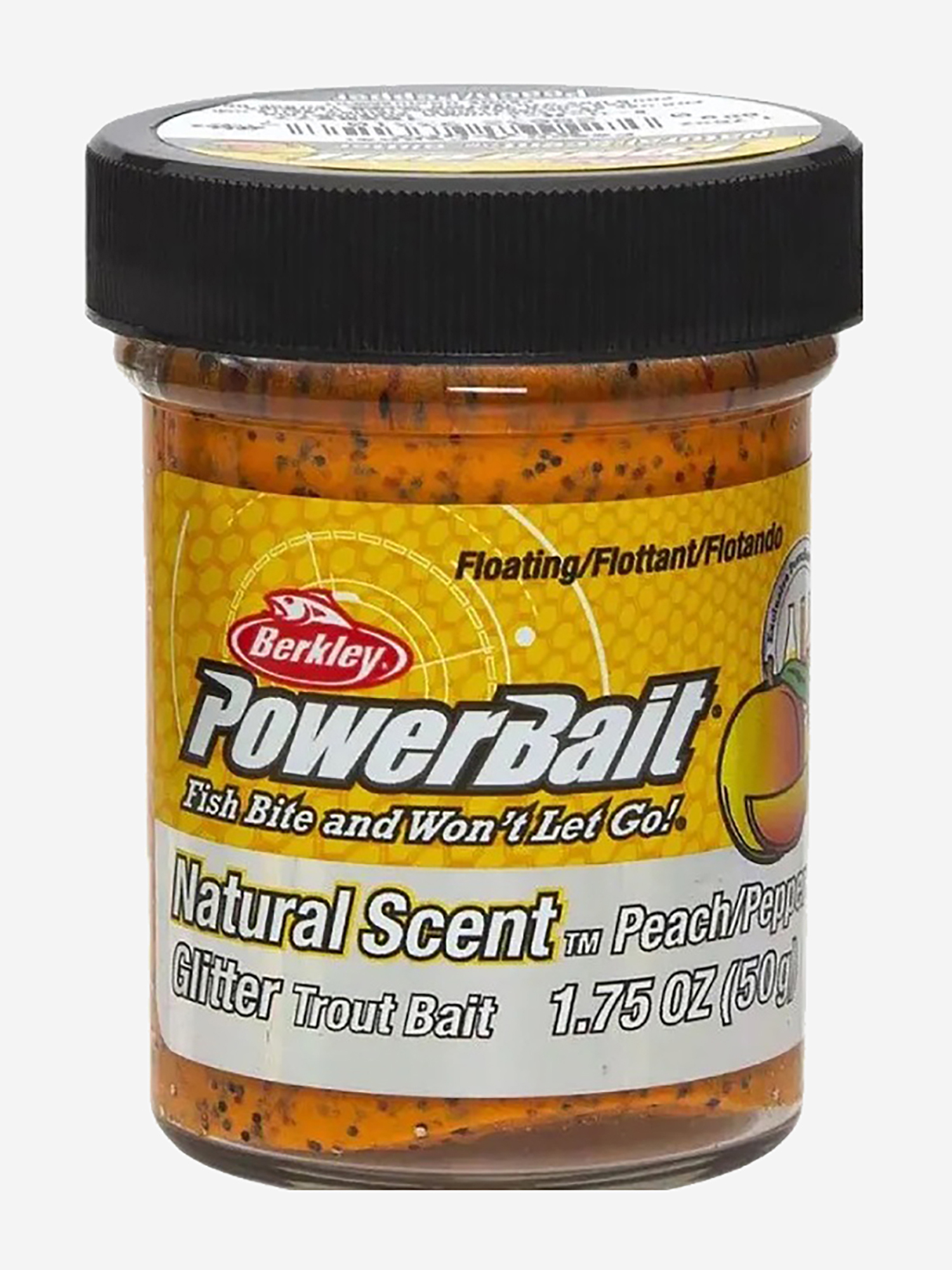 Паста форелевая Berkley PowerBait Trout Bait Fruits Peach & Pepper/ Персик&перец 50gr, Оранжевый