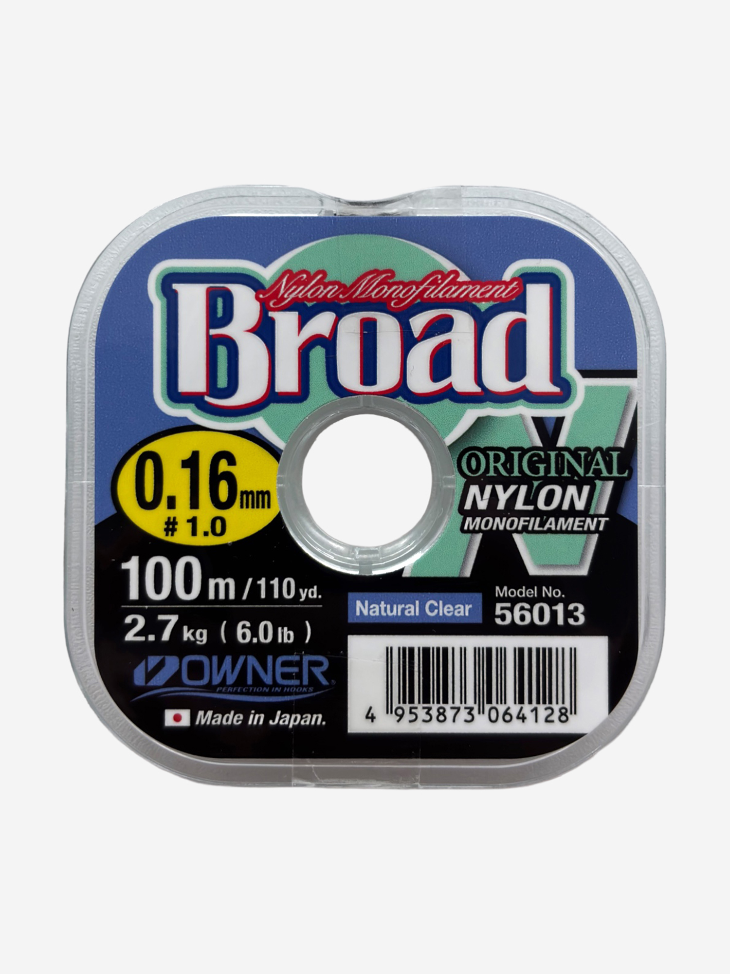 Изображение товара Леска Owner Broad 100 м 0,16 мм 2,7 кг, Прозрачный Изображение товара Леска Owner Broad 100 м 0,16 мм 2,7 кг, Прозрачный