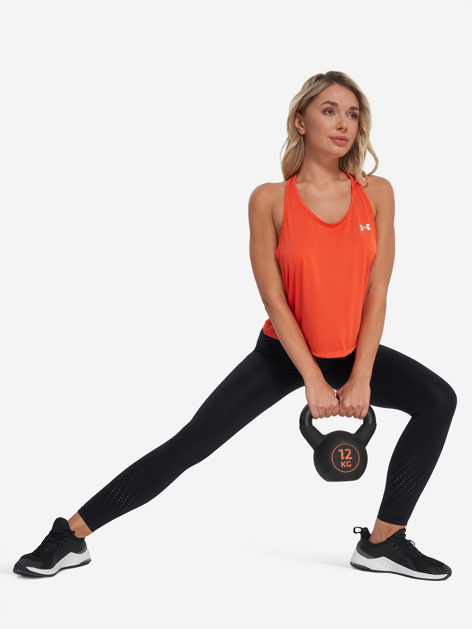 фото Майка женская under armour tech swing tank, оранжевый
