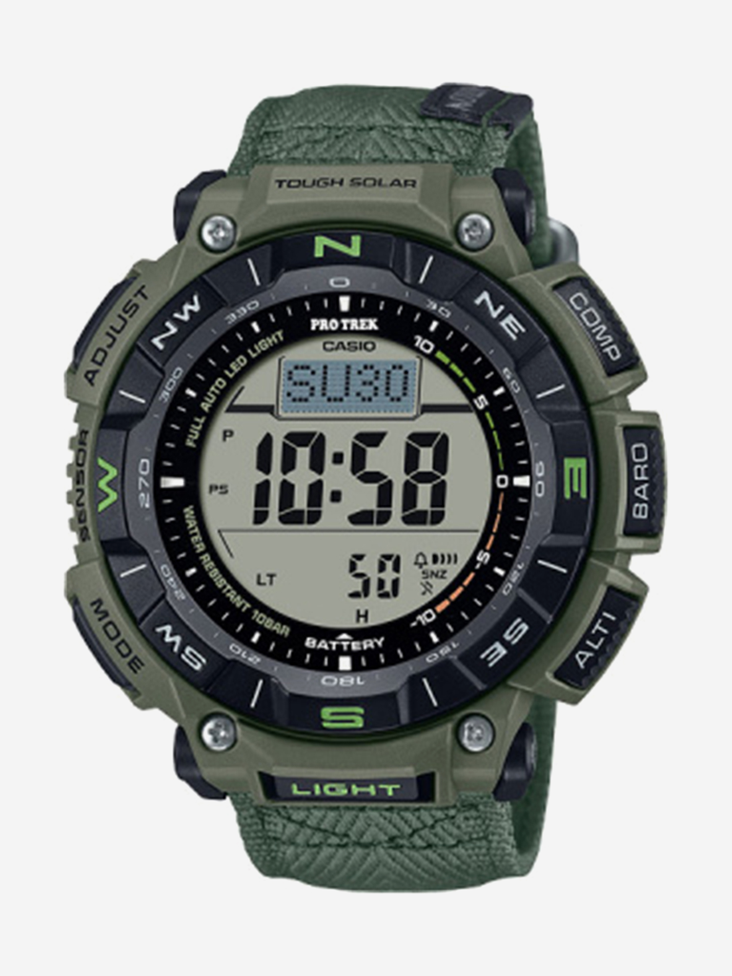 Изображение товара Спортивные часы CASIO PRO TREK PRG-340B-3E с солнечной батареей и функциями для фитнеса Изображение товара Спортивные часы CASIO PRO TREK PRG-340B-3E с солнечной батареей и функциями для фитнеса
