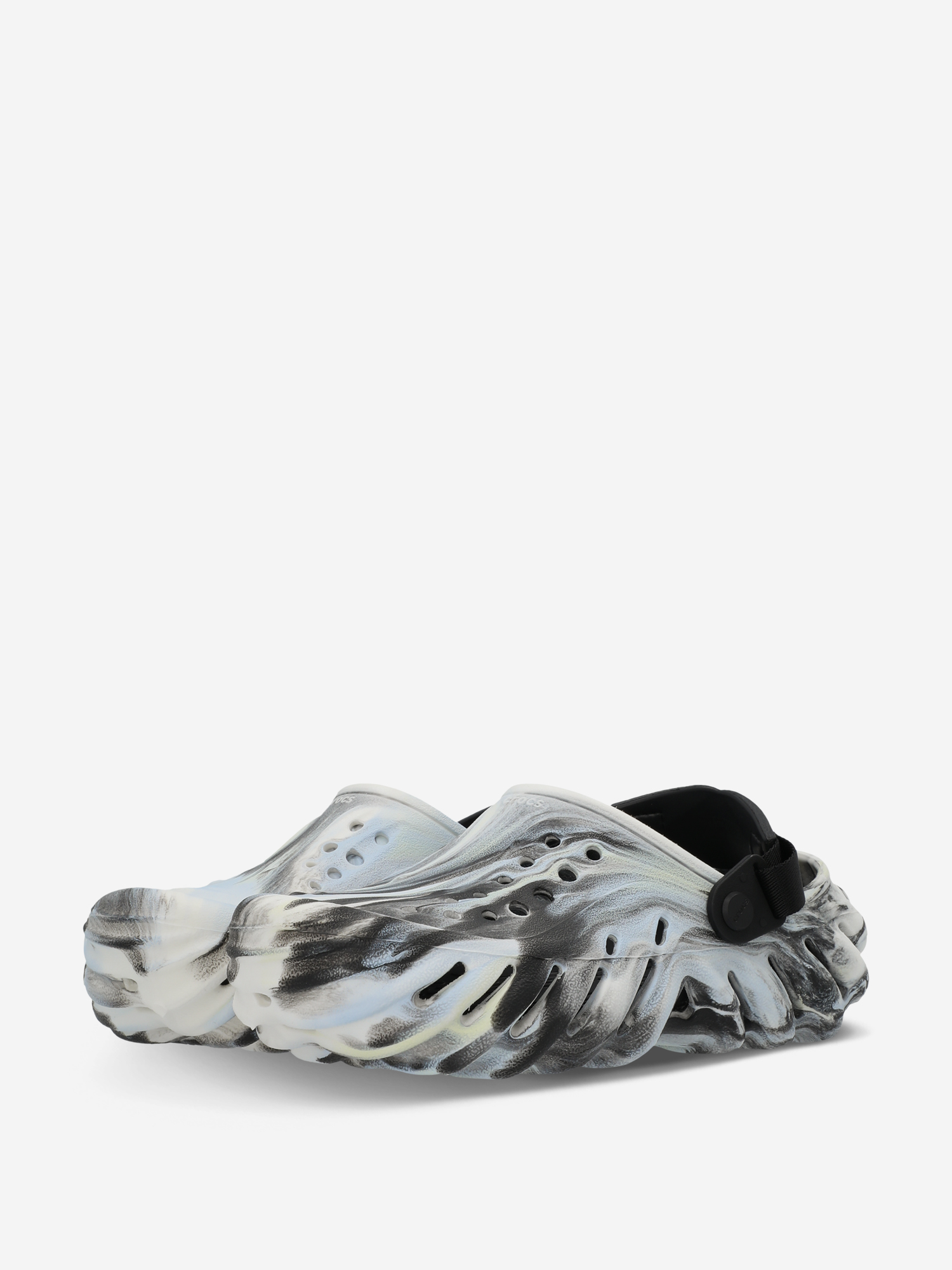 фото Сабо для мальчиков crocs echo glow marbled clog, черный