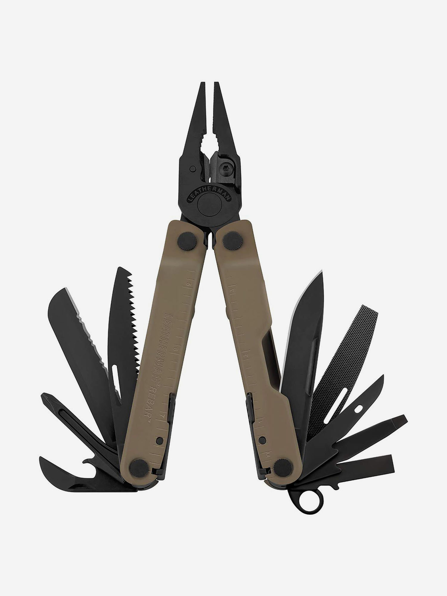 

Мультиинструмент складной Leatherman Rebar, 17 функций, чехол, Коричневый