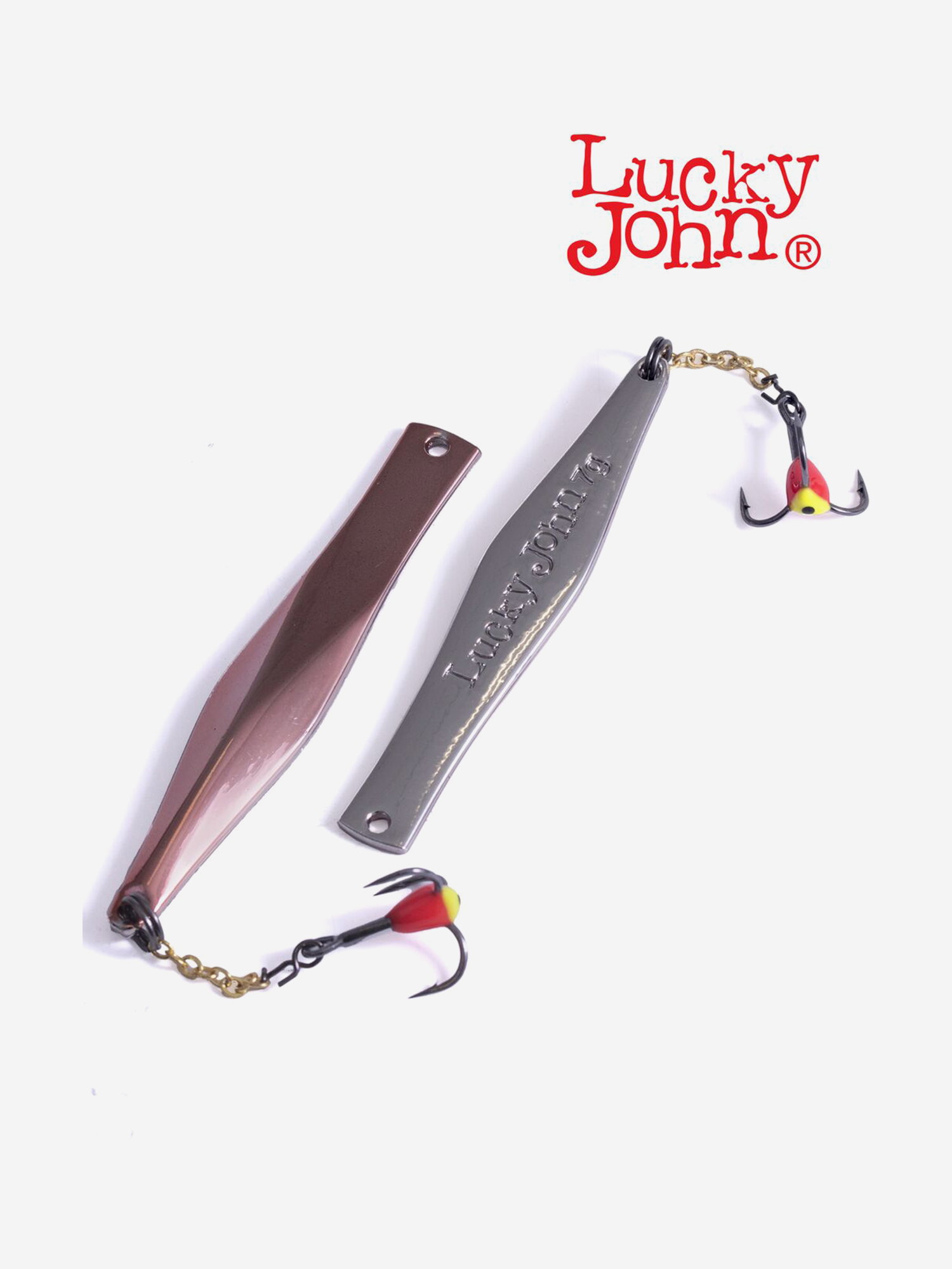 Изображение товара Lucky John KALOMIES 75mm CS - вертикальная блесна с цепочкой и тройником, 7, 5 см