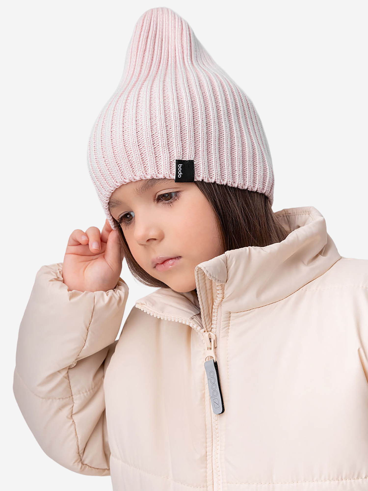 Изображение товара Вязаная шапка bodo, Розовый