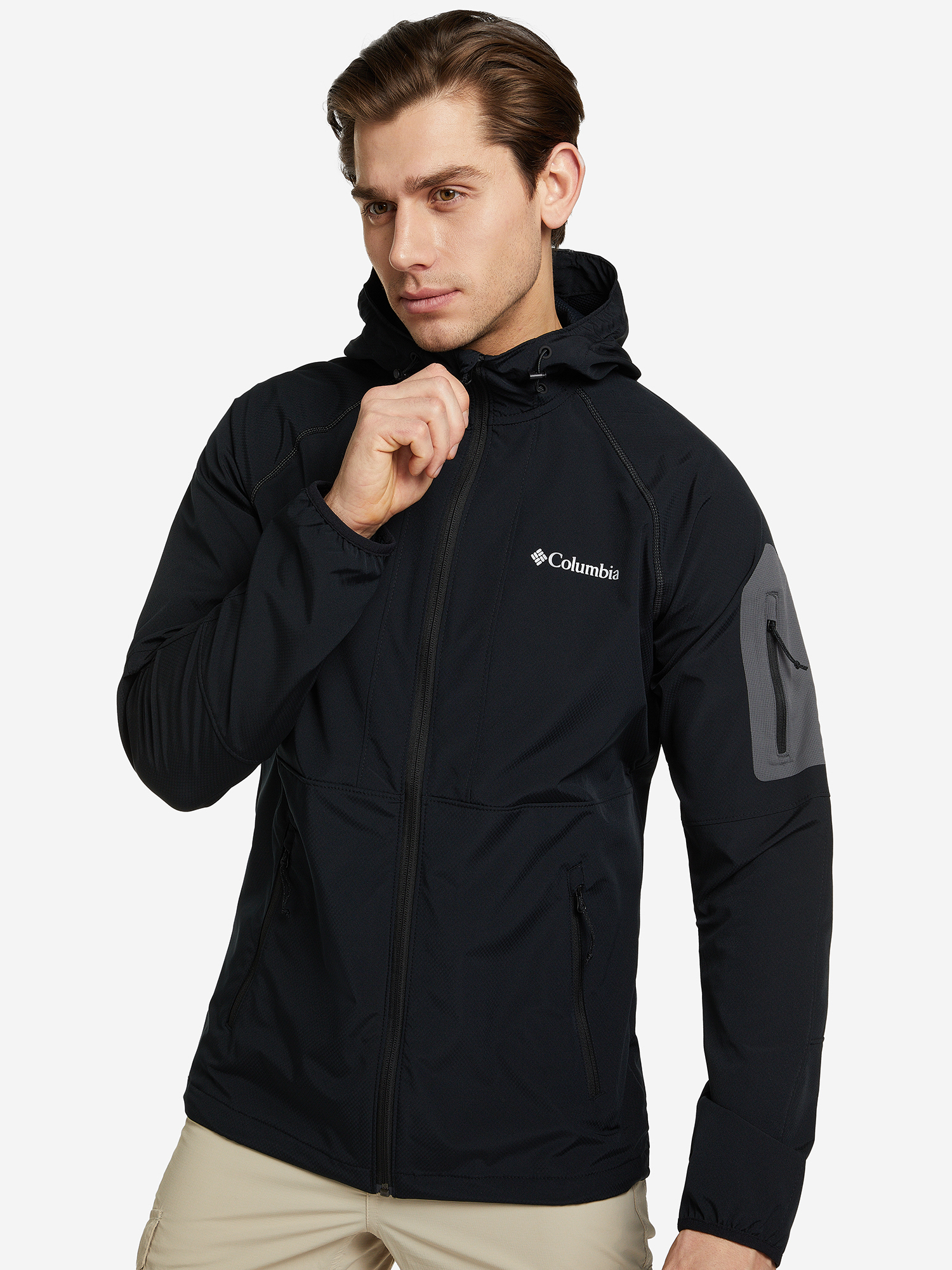 

Куртка мужская Columbia Tall Heights Hooded Softshell, Черный